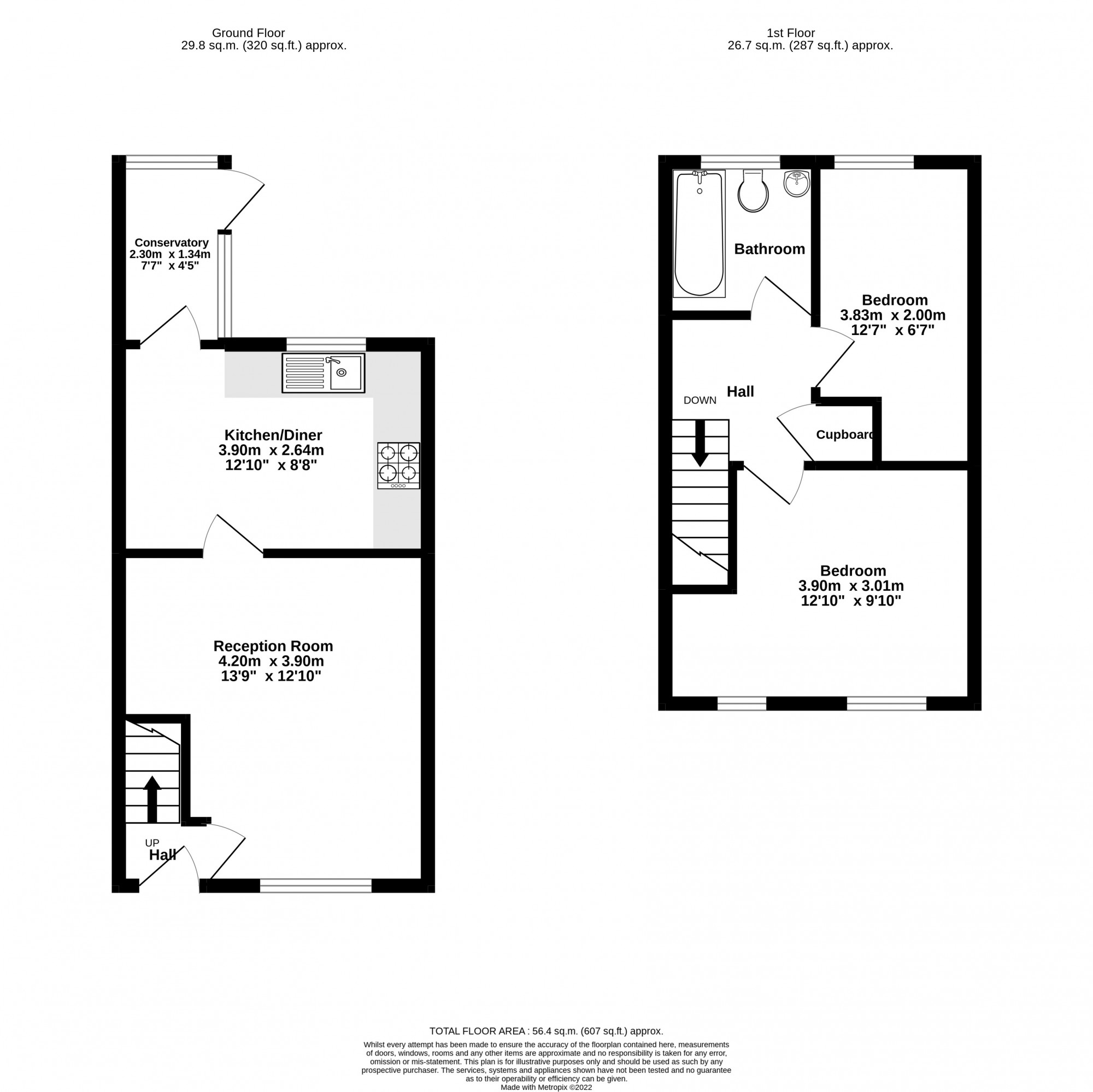 Cotswold Way, Worcester Park KT4, 2 bedroom terraced house for sale