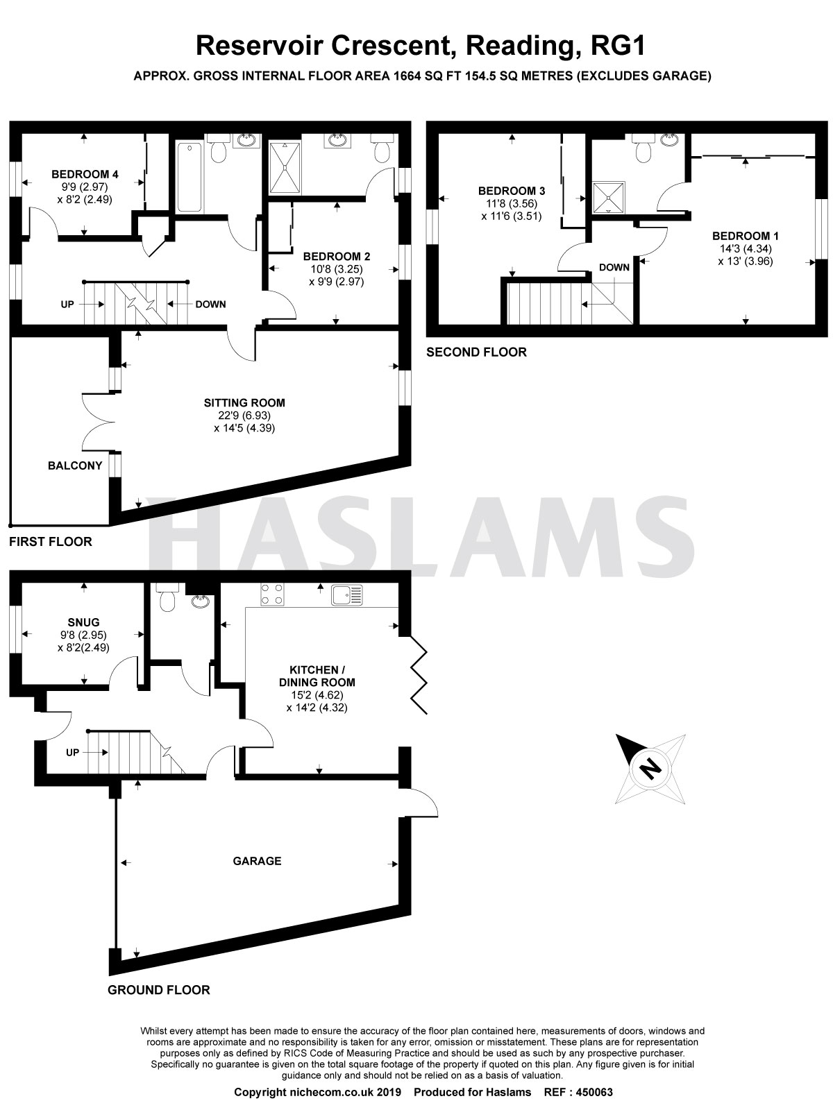 4 Bedrooms Town house for sale in Reservoir Crescent, Reading RG1