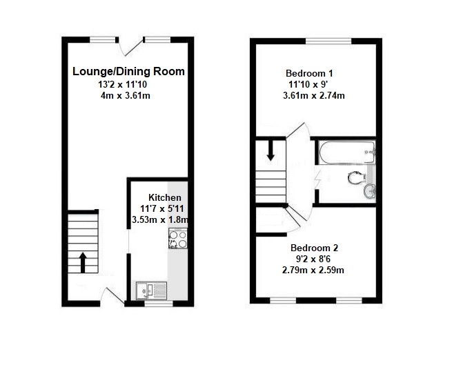 Tweed Close Devon, Honiton floorplan