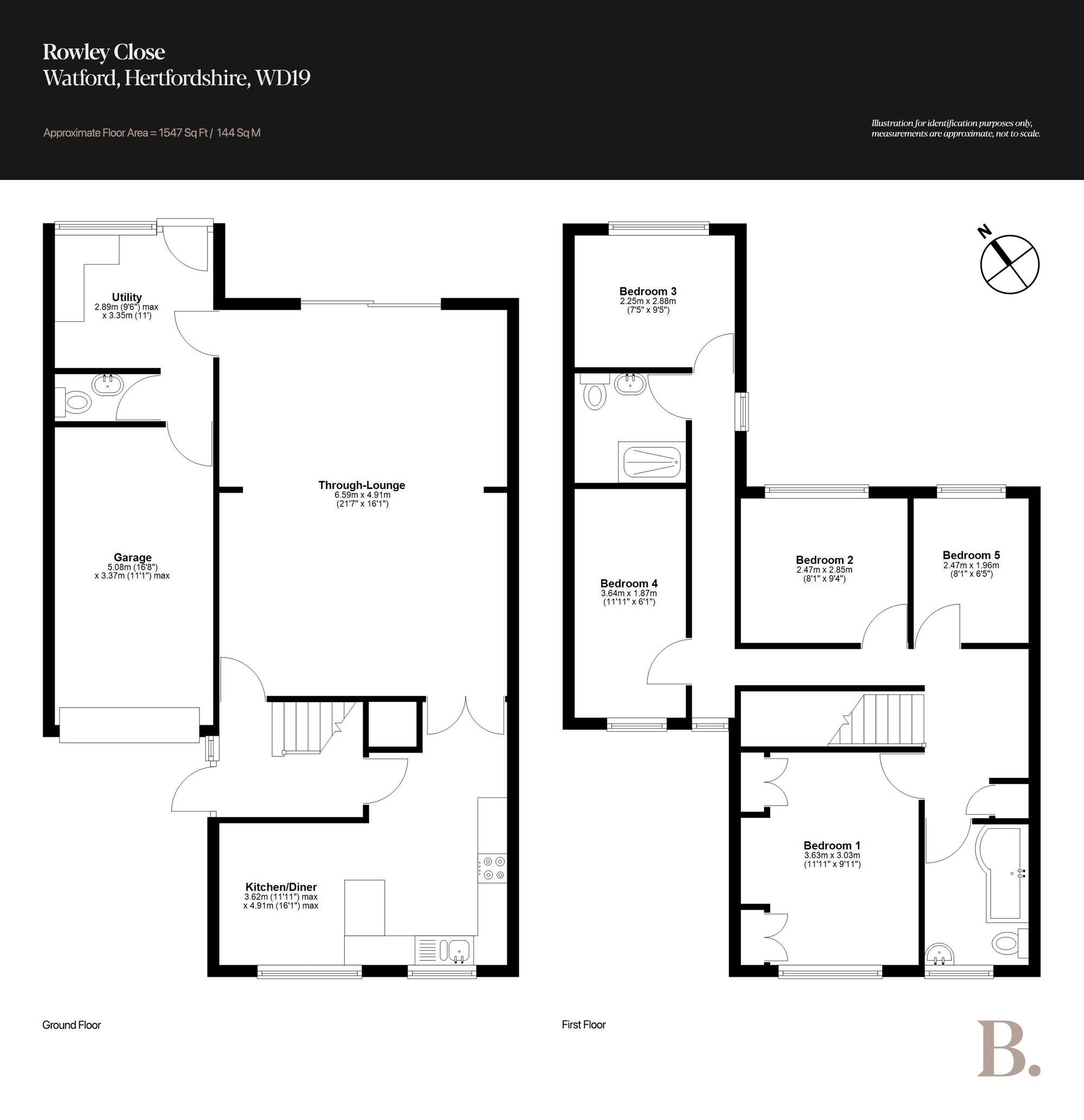 3 Rowley Close, Watford floorplan