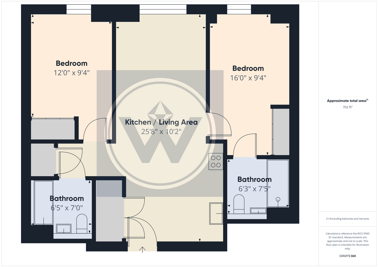 Flat 90 The Gate, 21, Manchester floorplan