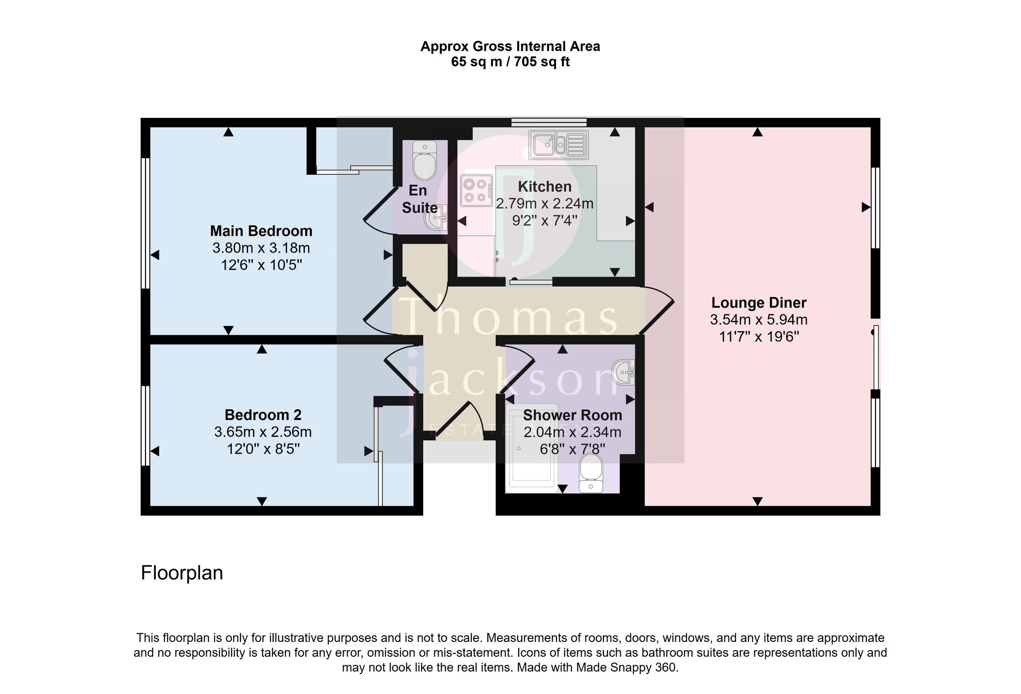 Flat 1, 3 Miles Way, Birchington floorplan