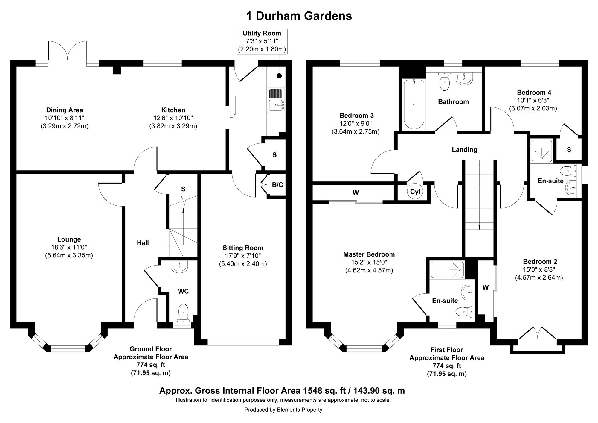 1 Durham Gardens, Airdrie floorplan