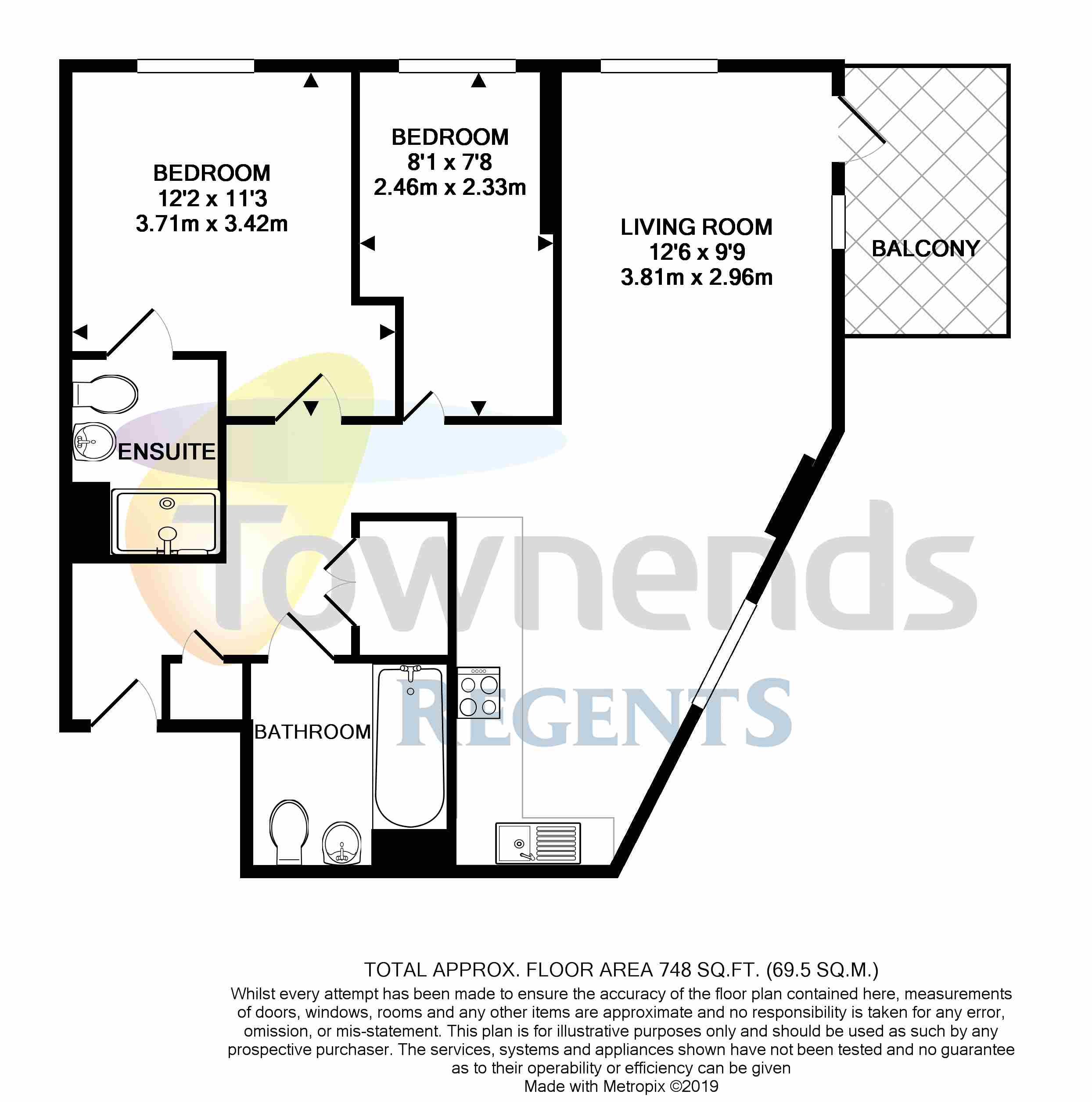 2 Bedrooms Flat for sale in Nankeville Court, Guildford Road, Woking, Surrey GU22