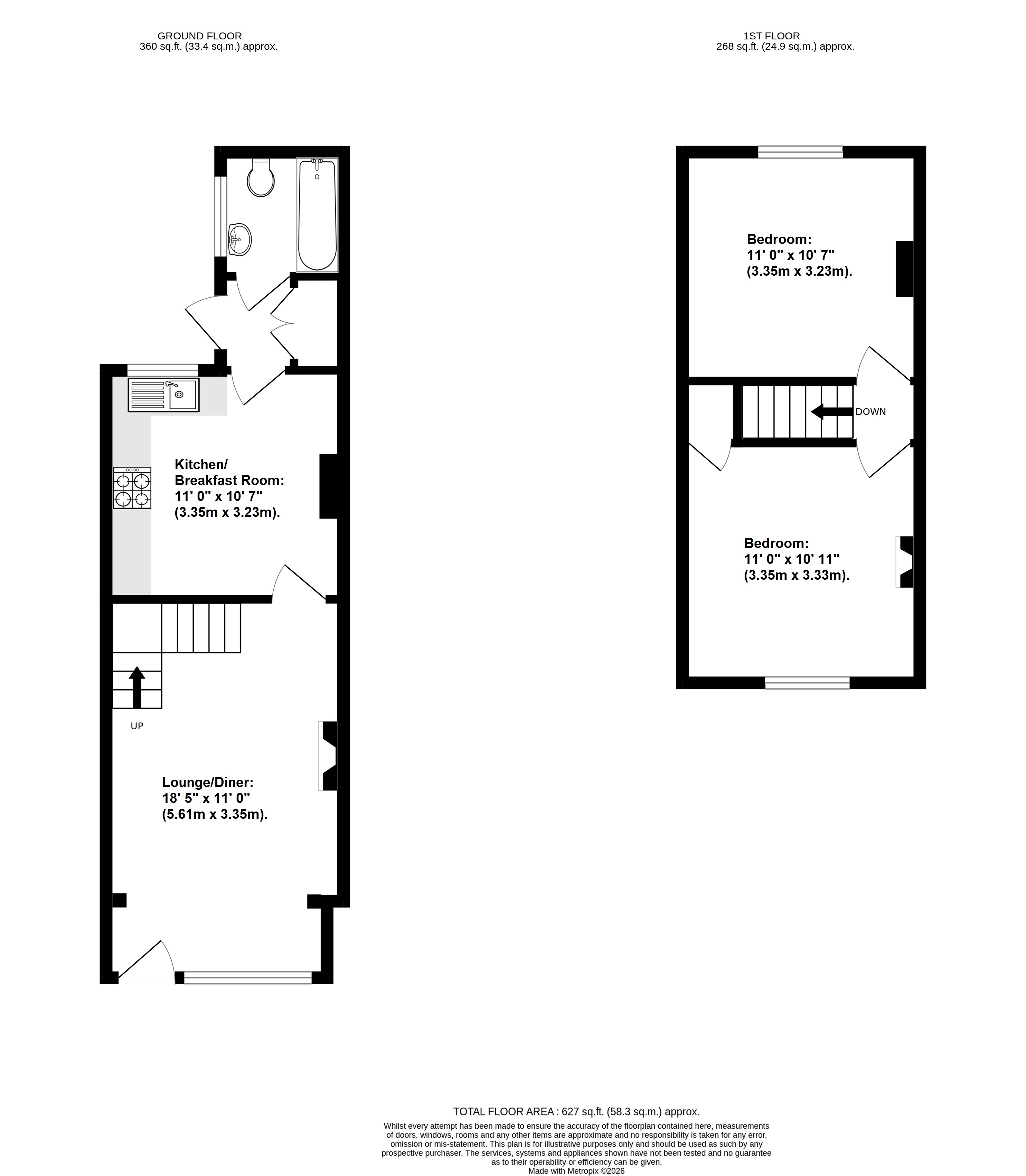 3 Sydney Terrace, Main Road, Sevenoaks floorplan
