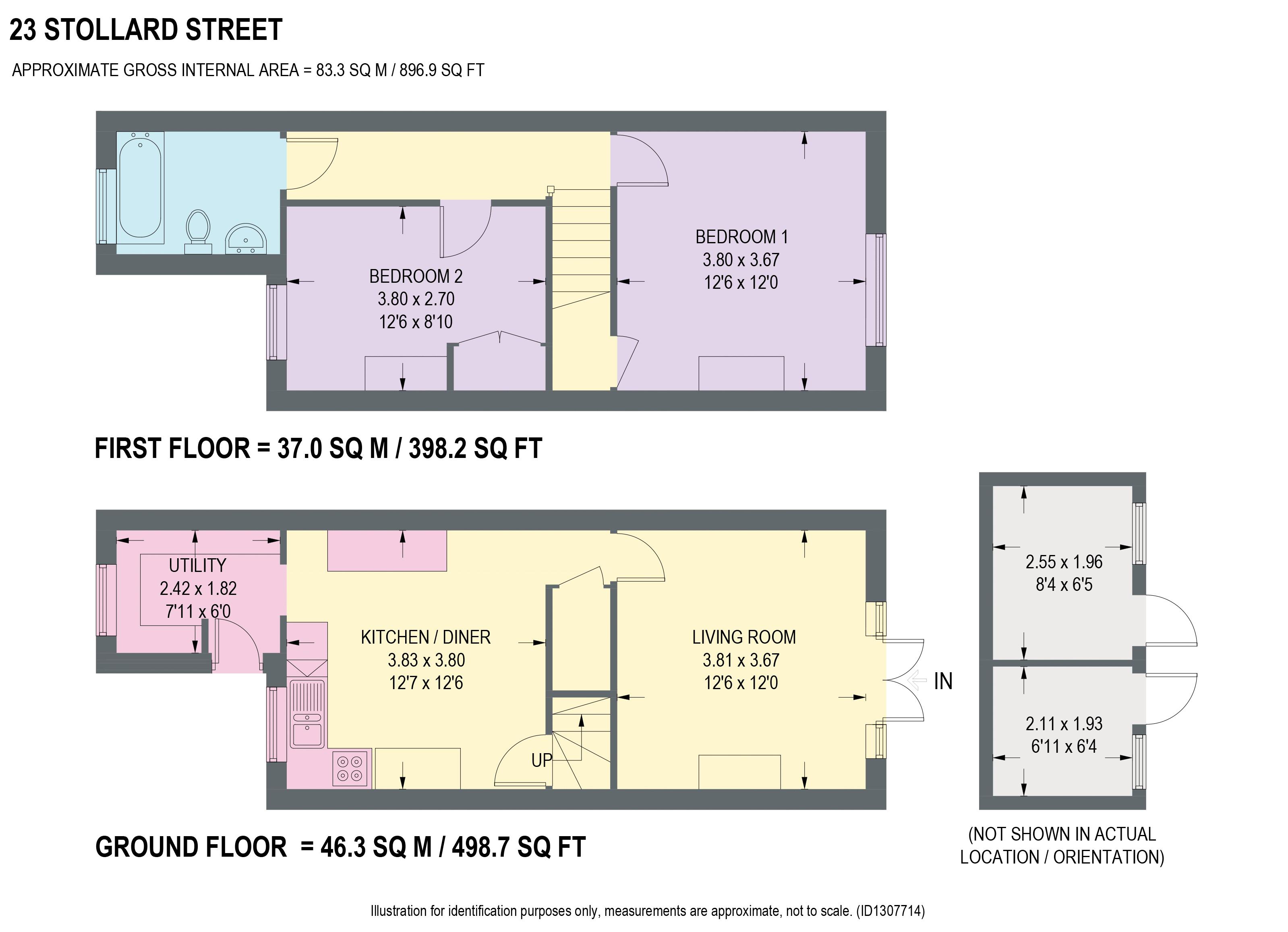 23, Stollard Street, Chesterfield floorplan
