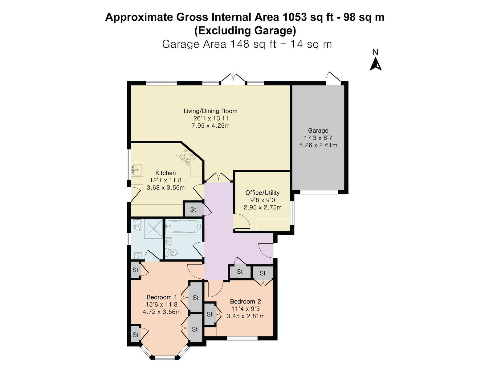 3b, Fairlawn, Leatherhead floorplan