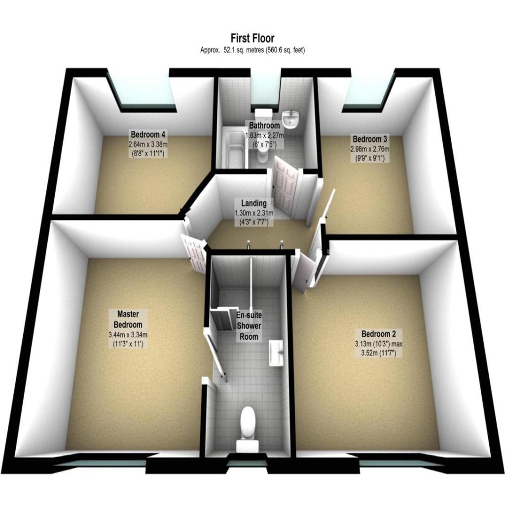 4 Bedrooms  to rent in Wellingley Court, Lower Cambourne, Cambourne, Cambridge CB23