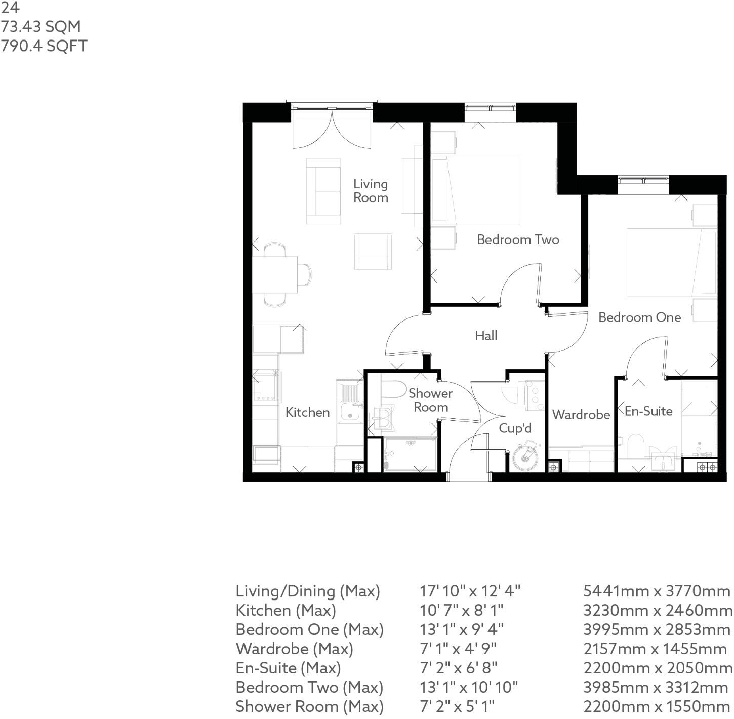 Apartment 24,, Poppy Grange, Maghull floorplan