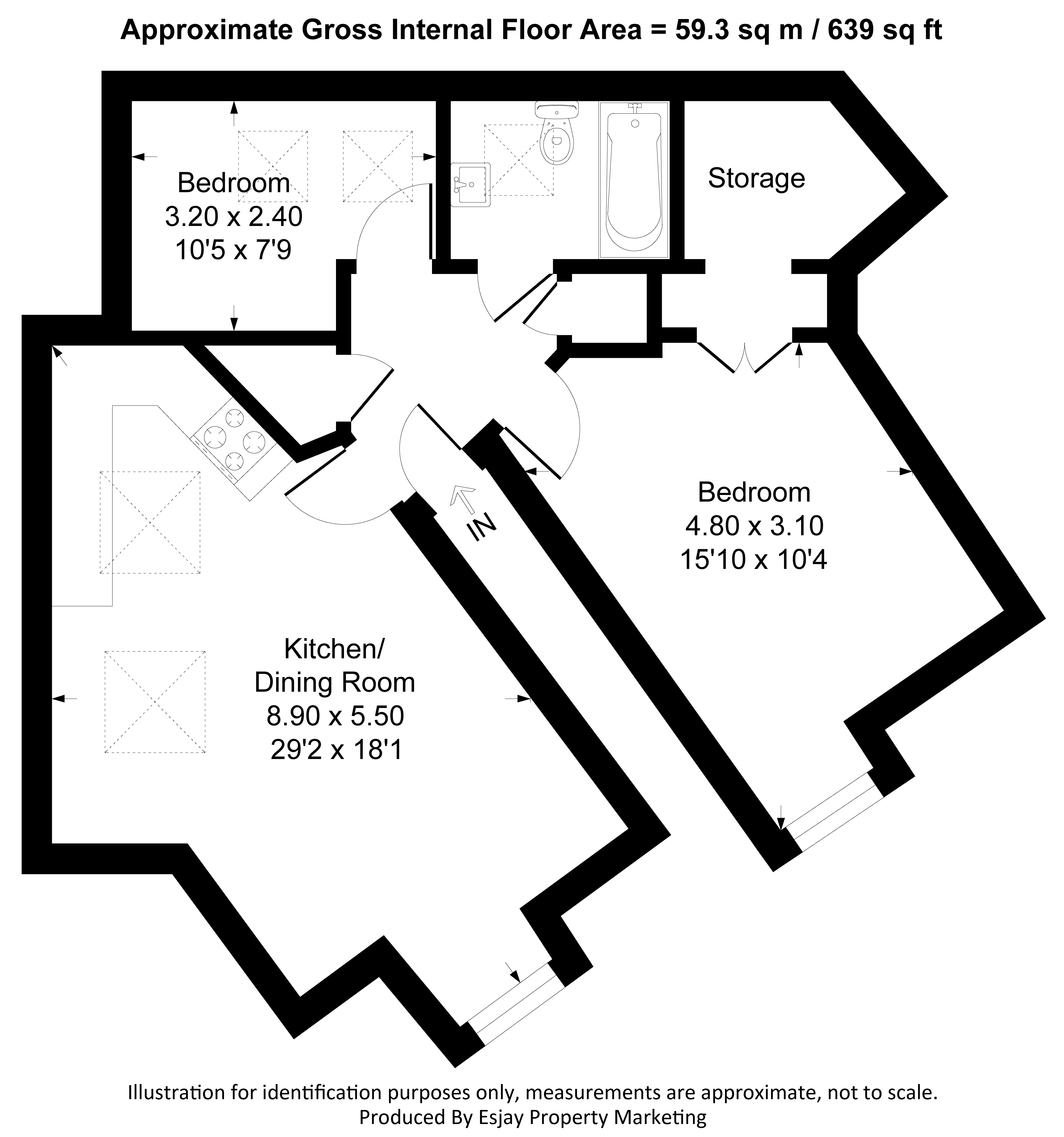 Flat 5, Olivia Court, 72, Kingston Road, New Malden floorplan