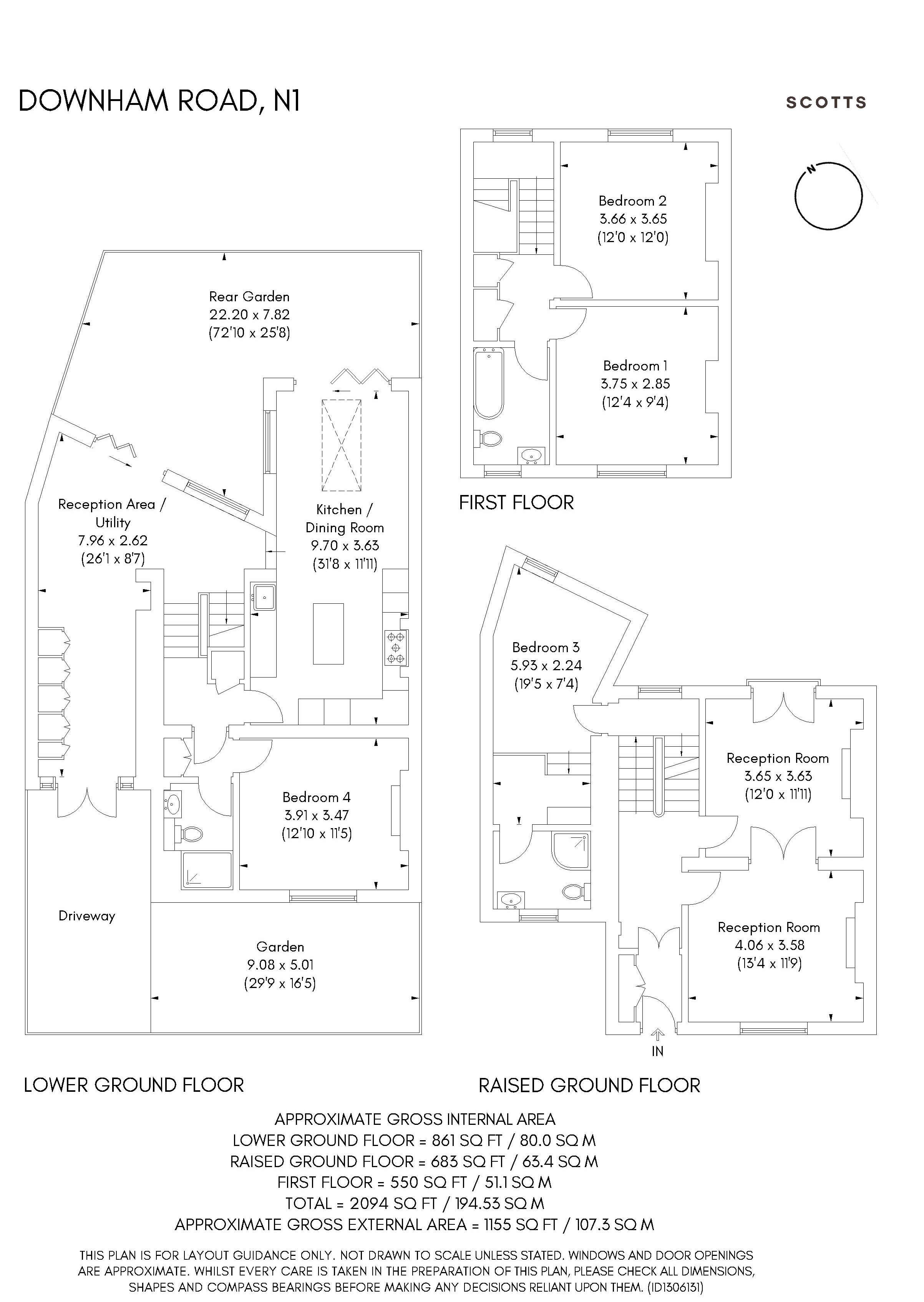 102, Downham Road, Hackney floorplan