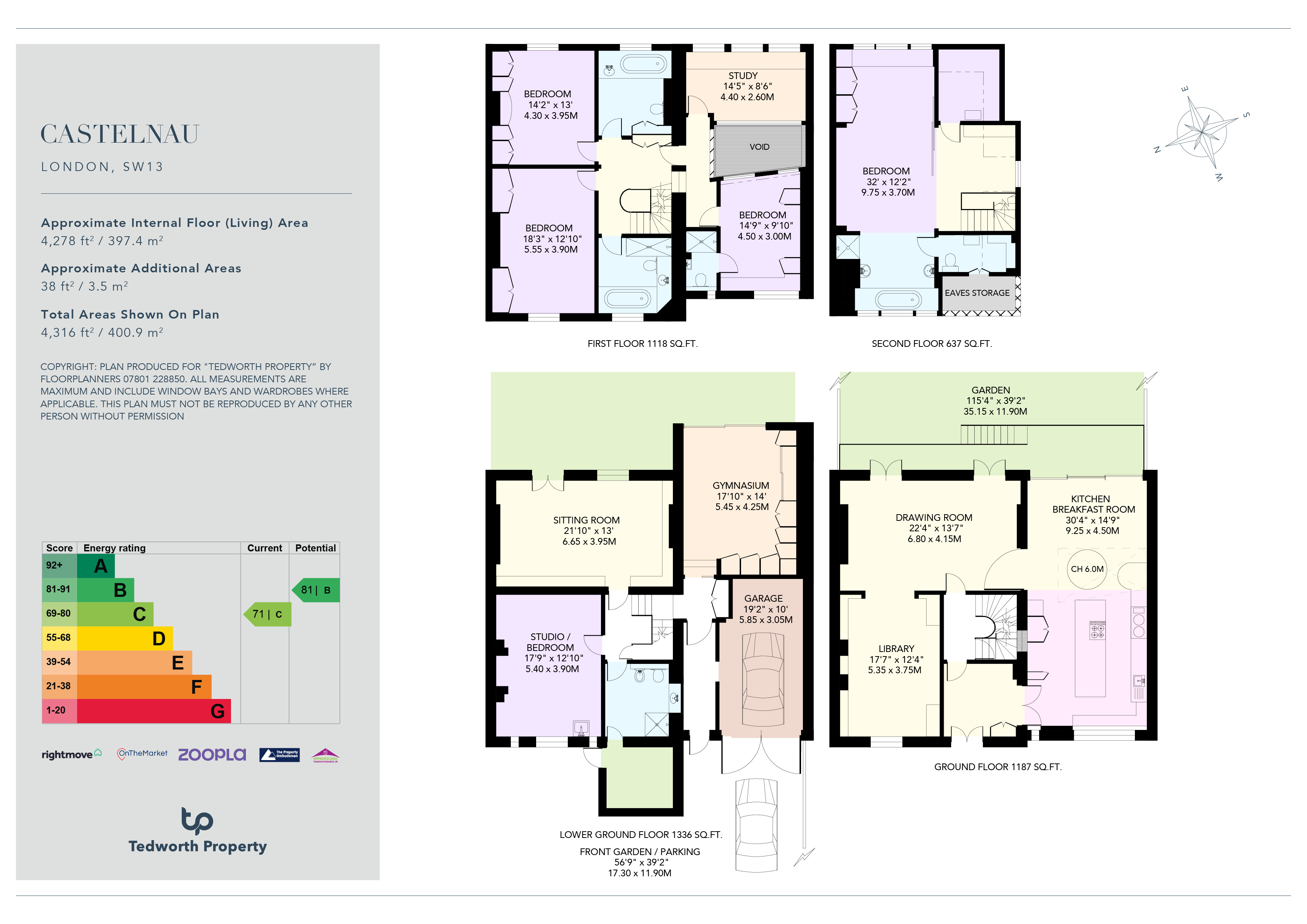 96, Castelnau, London floorplan