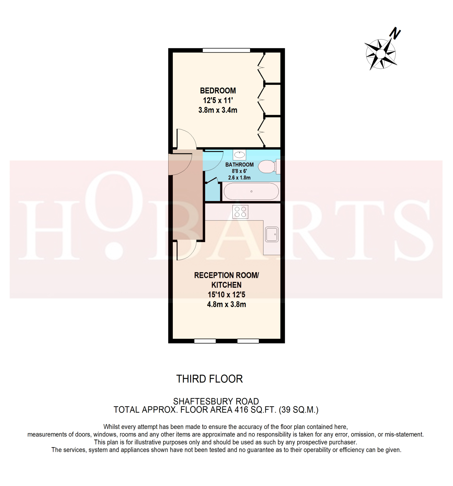 Flat B-F, 17 Shaftesbury Road, London floorplan