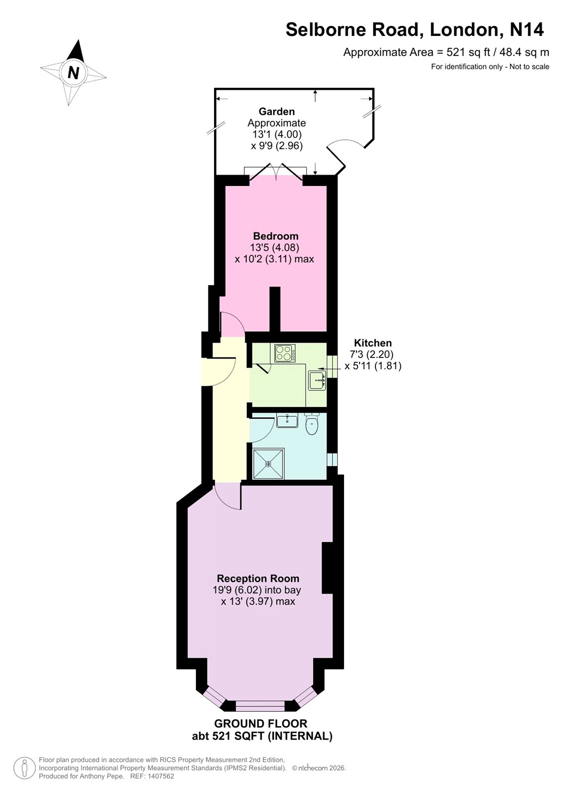 Flat 2, 73, Selborne Road, London floorplan