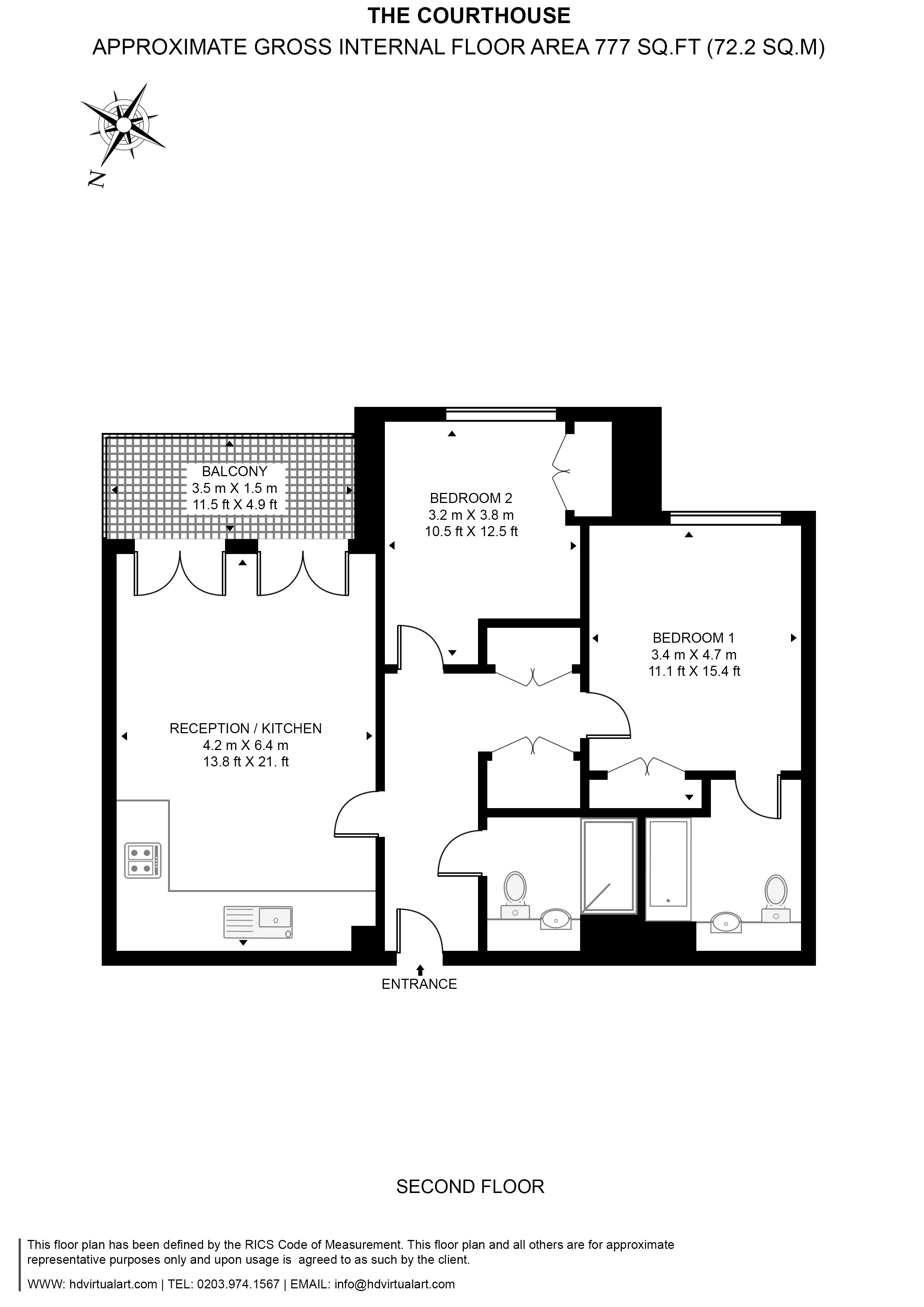 Apartment 45 The Courthouse, 70, Horseferry Road, Westminster floorplan