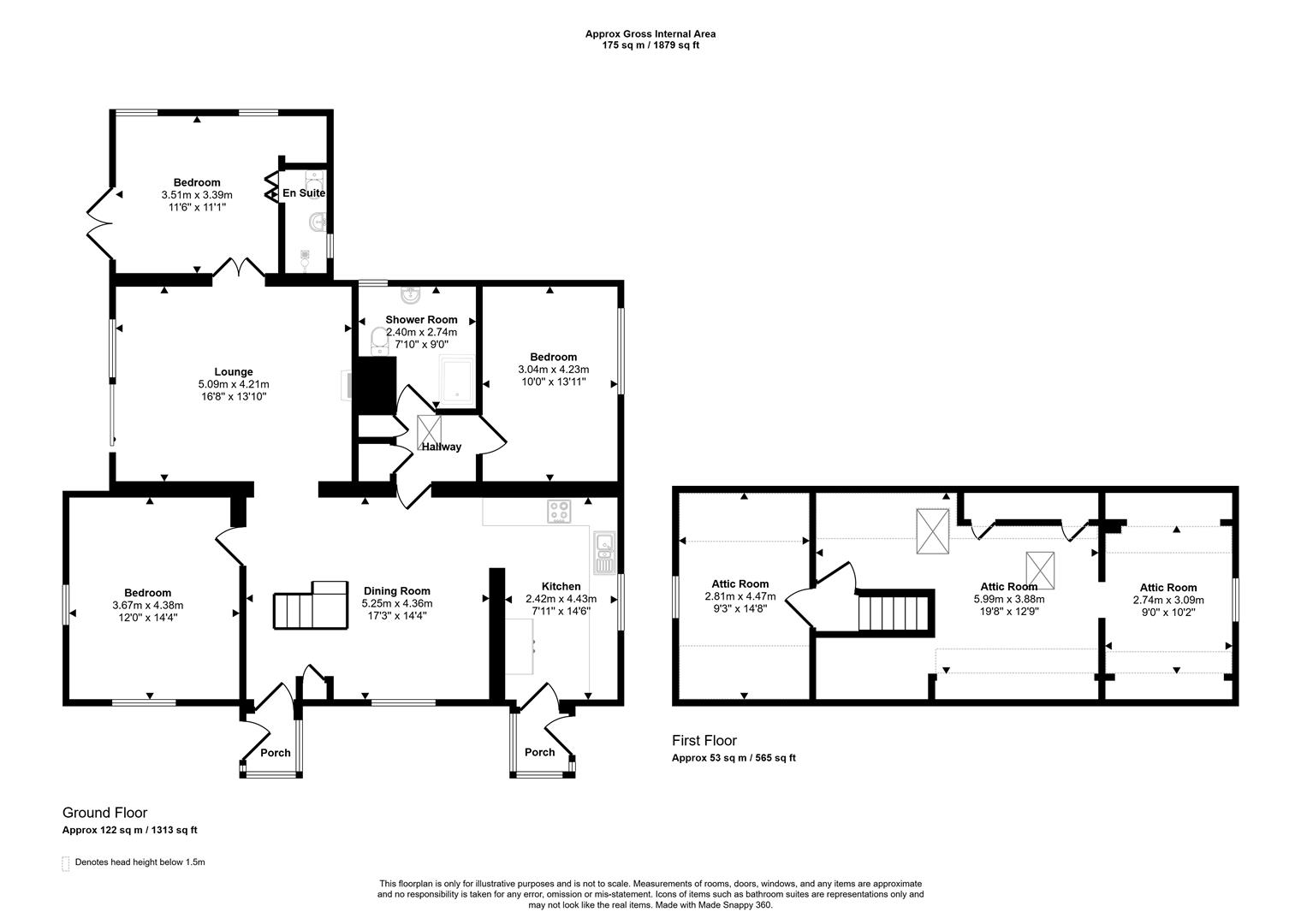Portis, Heol Smyrna, Carmarthen floorplan