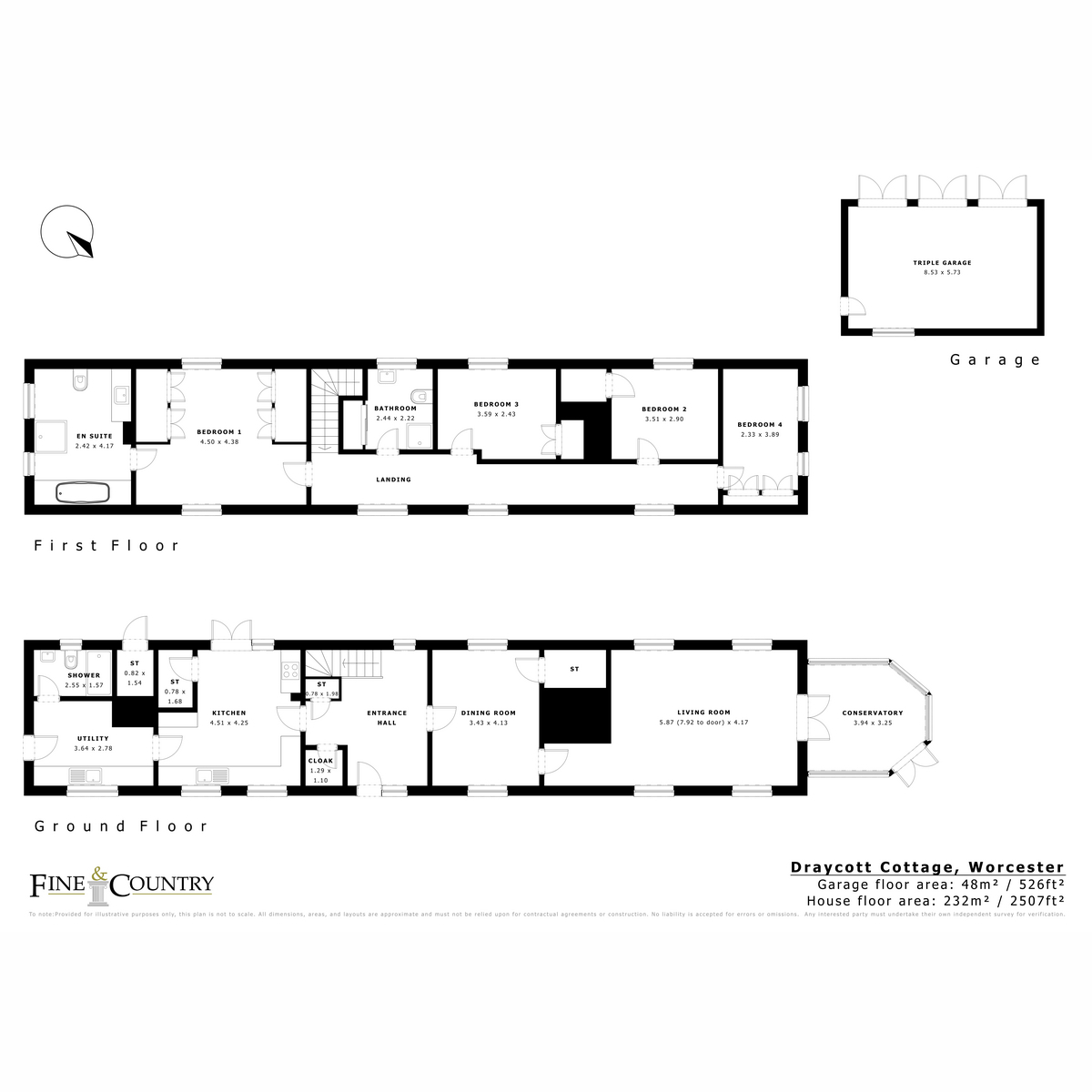 Draycott Cottage, Main Road, Worcester floorplan