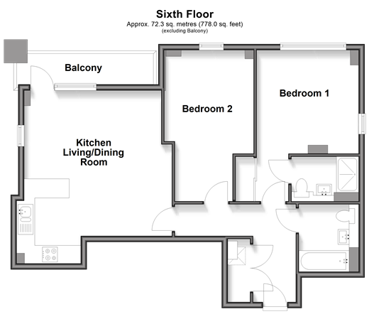 Marketfield Way, Redhill floorplan