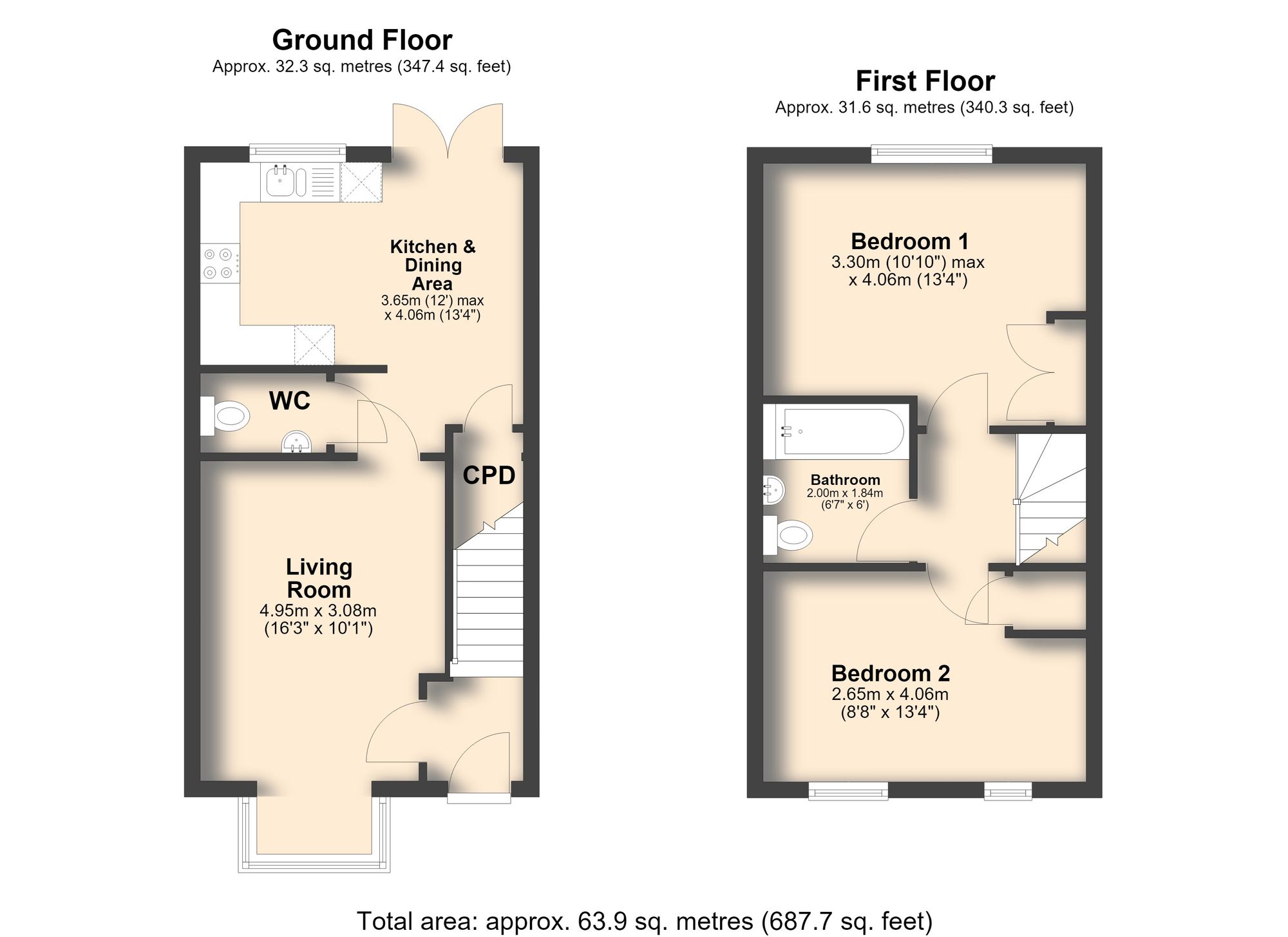 37, Hornbeam Lane, Chesterfield floorplan