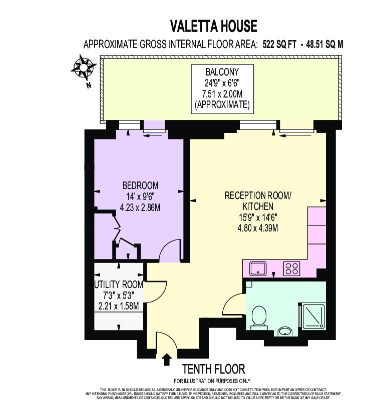 Marketing Apartment 32, Valetta House, 336 Queenstown Road, London floorplan