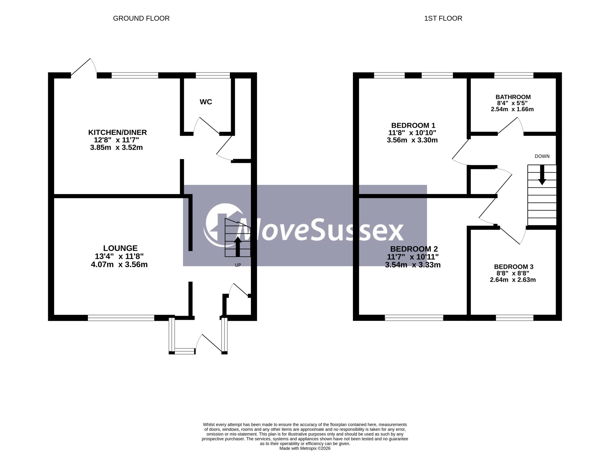 86, Pensford Drive, Eastbourne floorplan