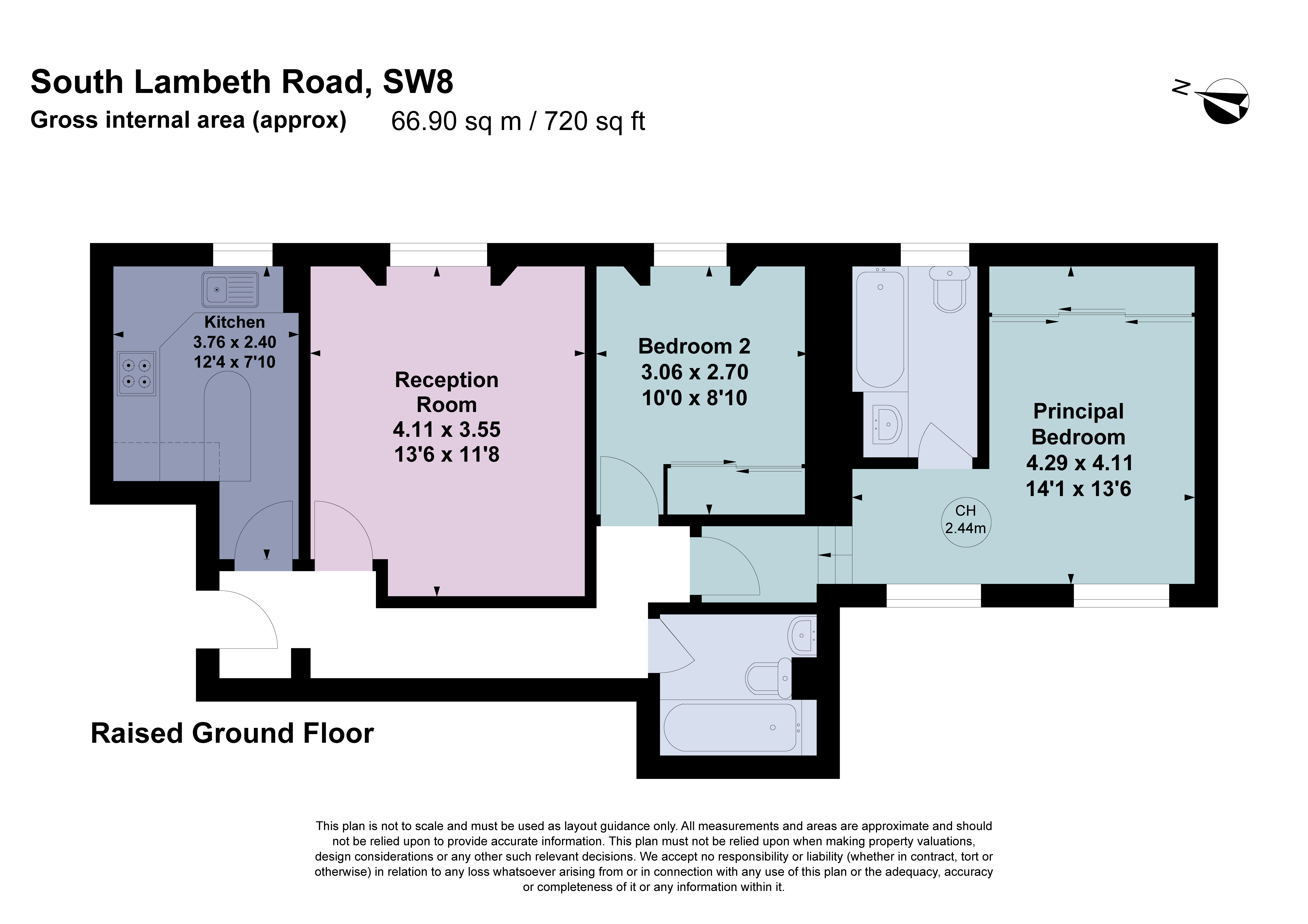 Flat 2 Wingfield House, 261, South Lambeth Road, London floorplan