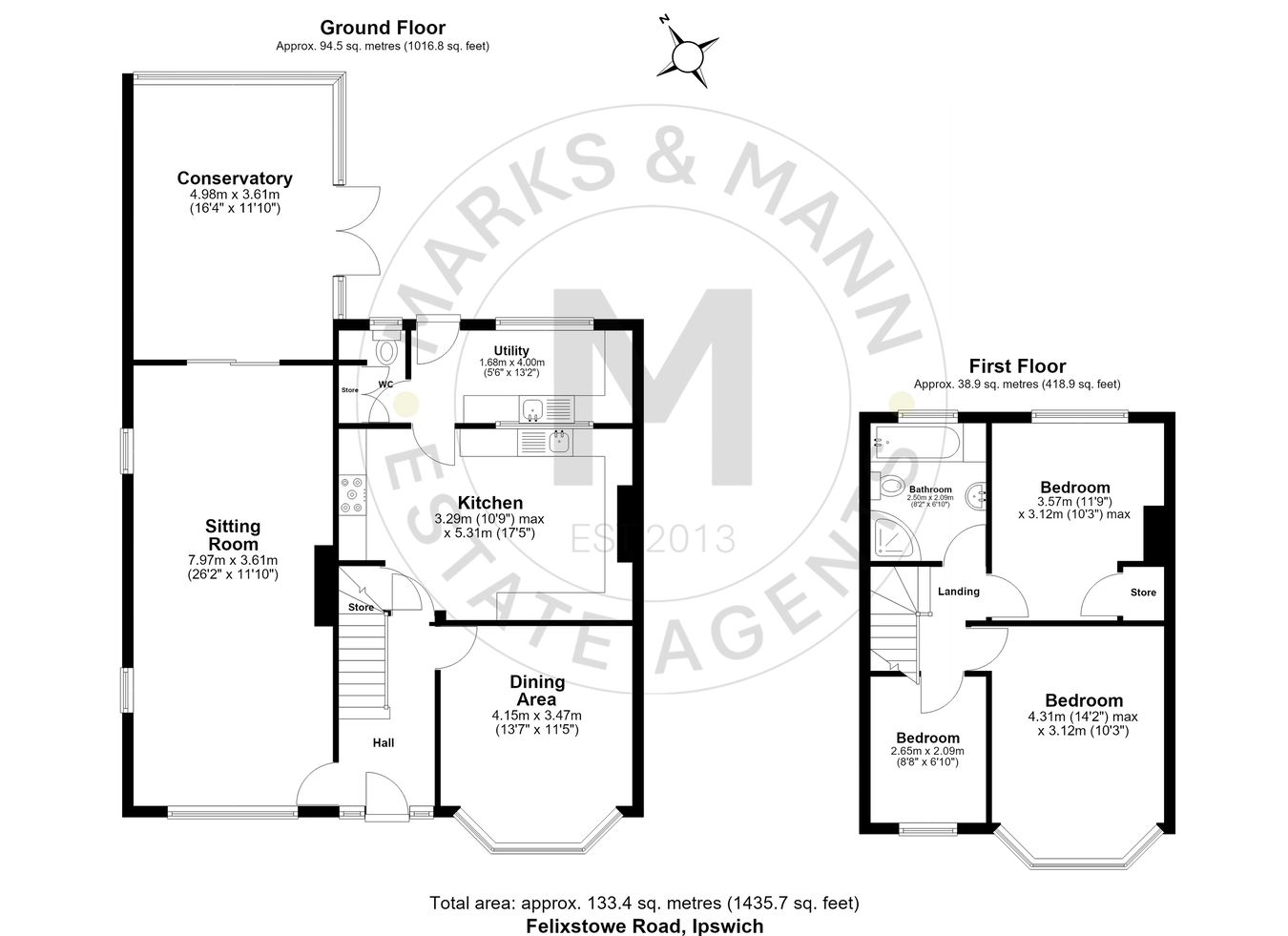 359, Felixstowe Road, Ipswich floorplan