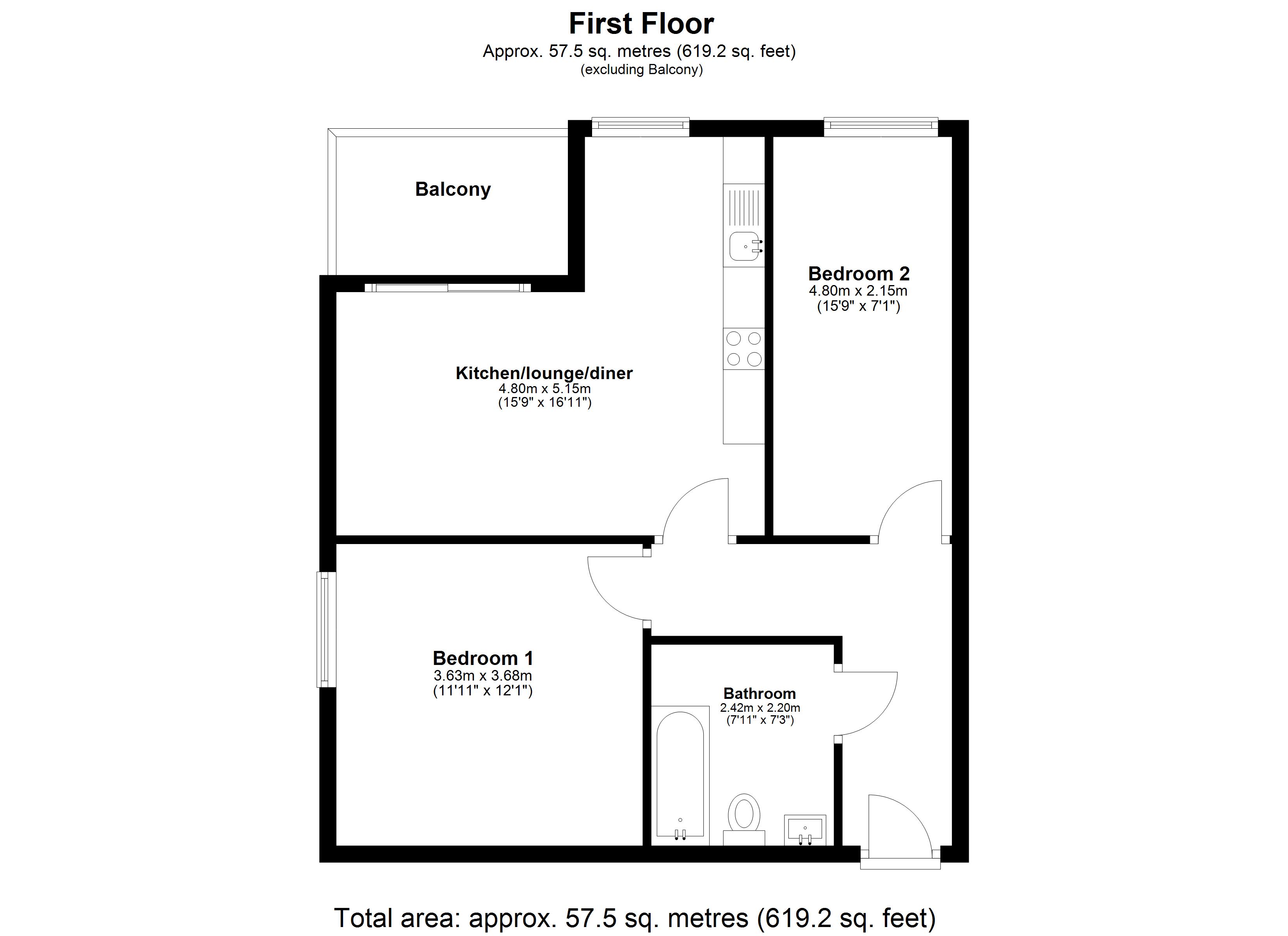 2, East Sidings, Station Road, Tonbridge floorplan