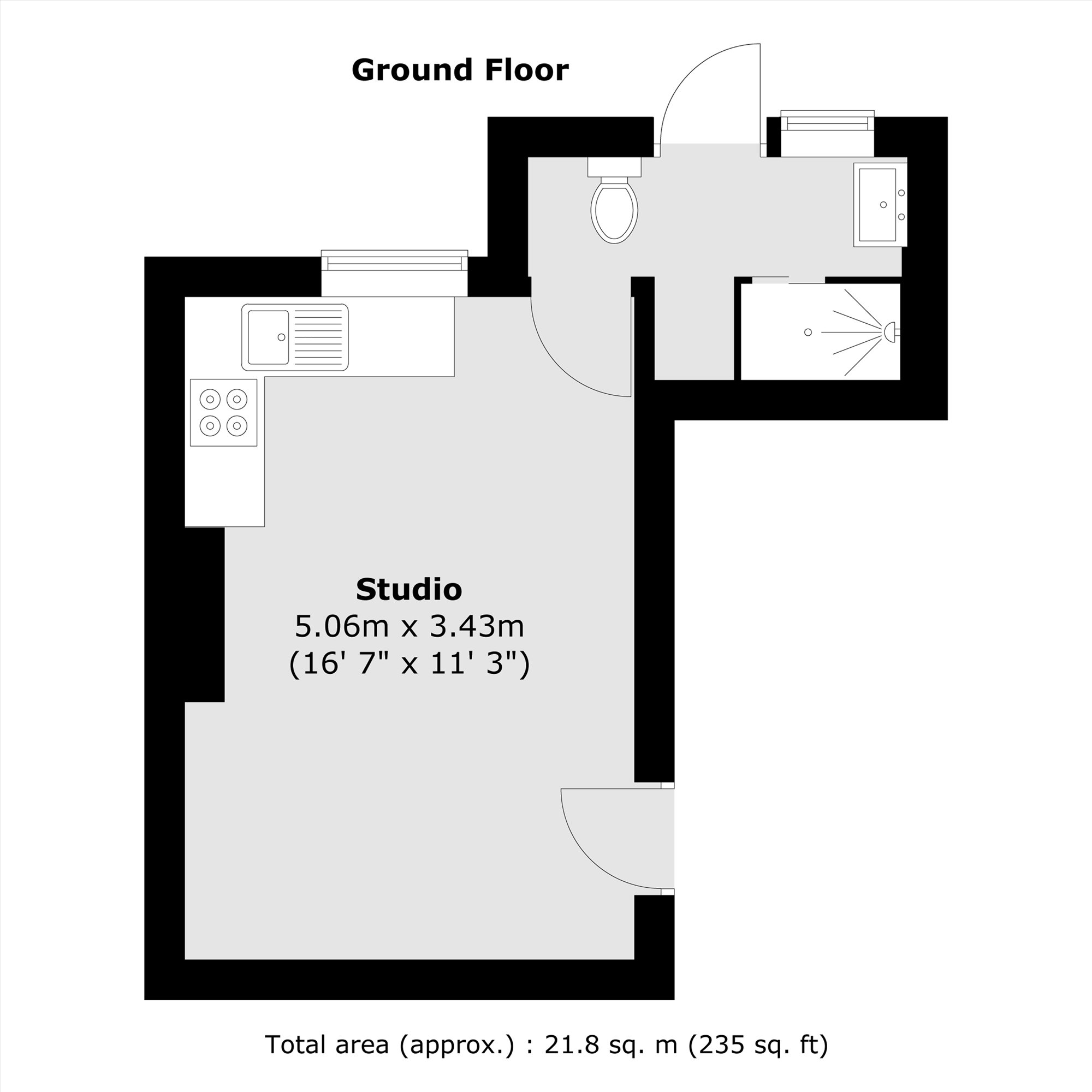 Flat 6, 21, Warwick Road, London floorplan