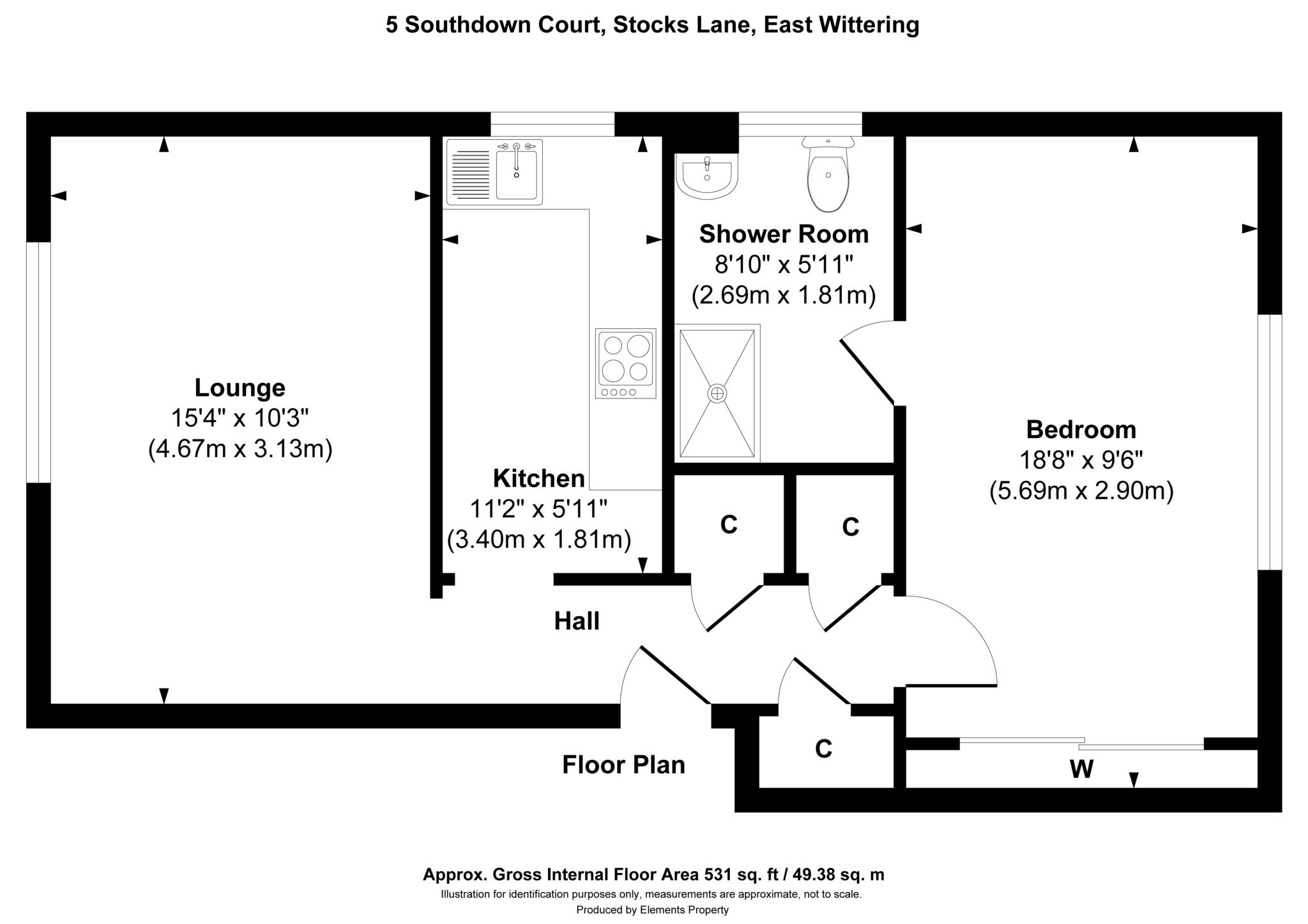 5, Southdown Court, Stocks Lane, Chichester floorplan