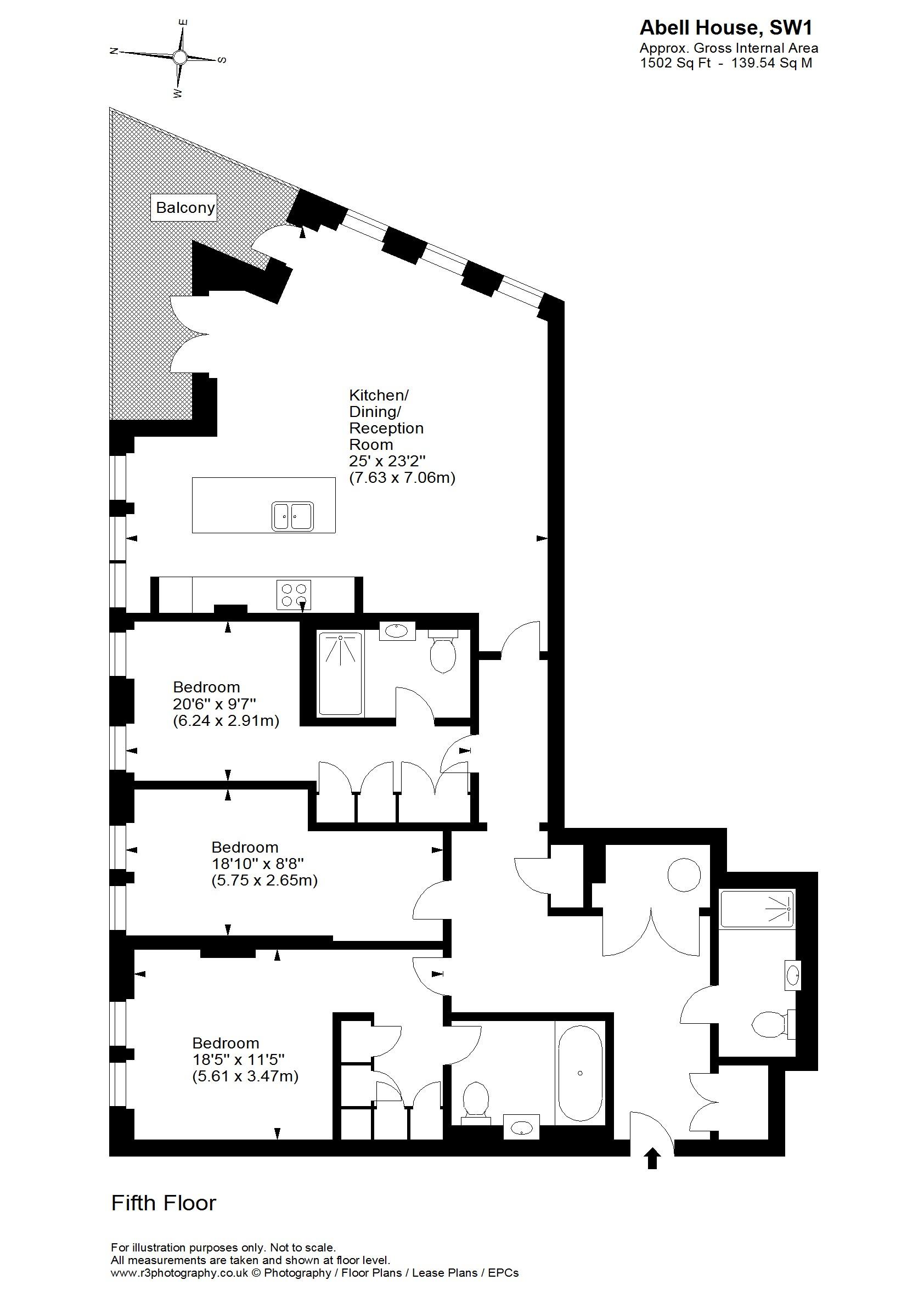 Flat 104, Abell House,, John Islip Street, London floorplan