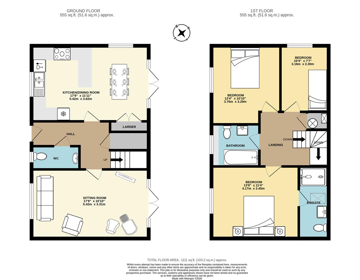 6, Fawkes Mews, Bognor Regis floorplan