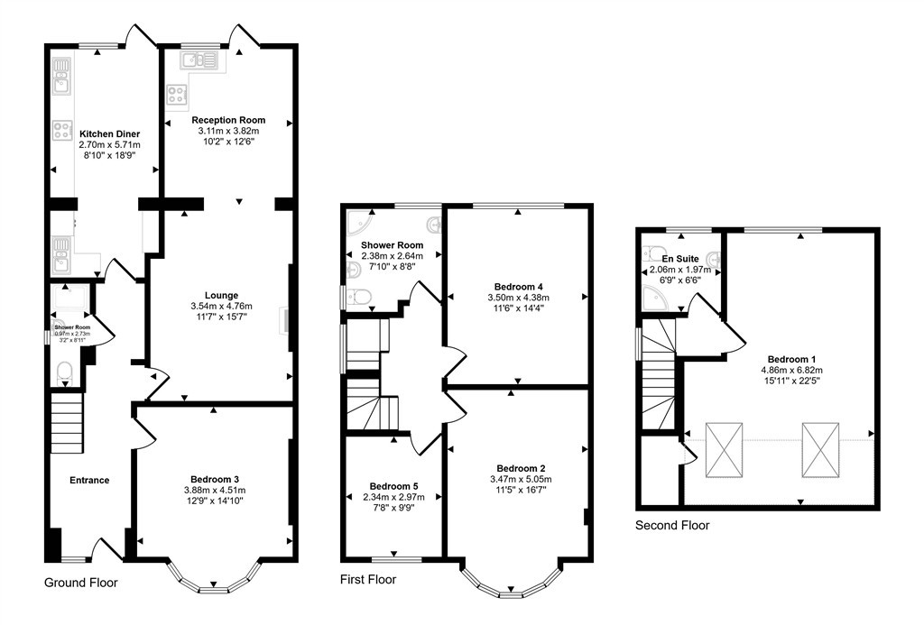 35 & 37, Bowes Road, LONDON floorplan