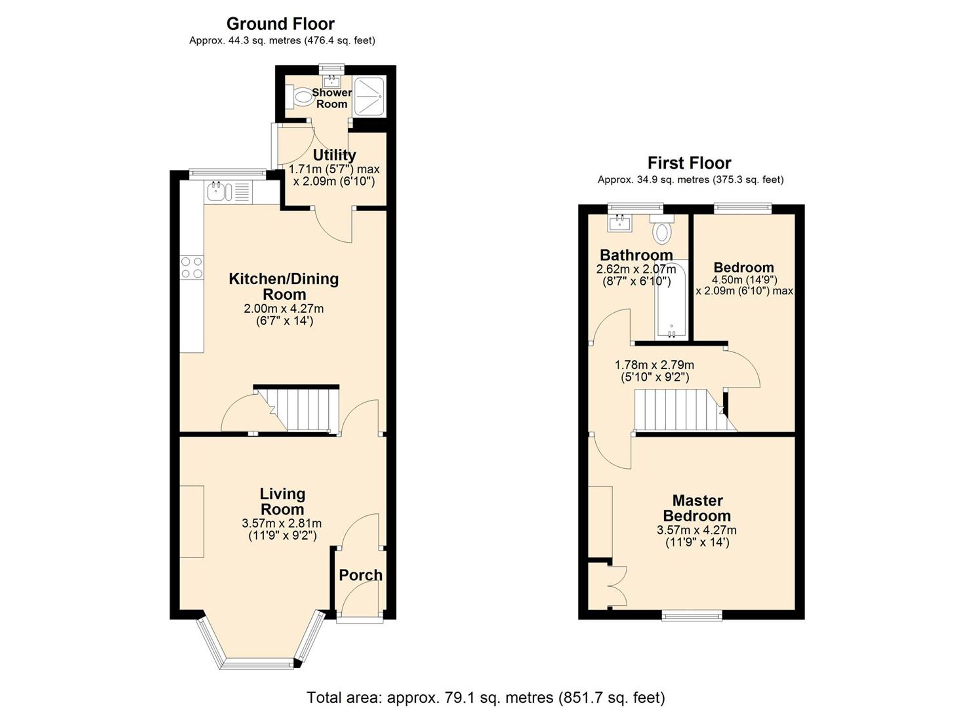 55 Danes Avenue, Wigan floorplan