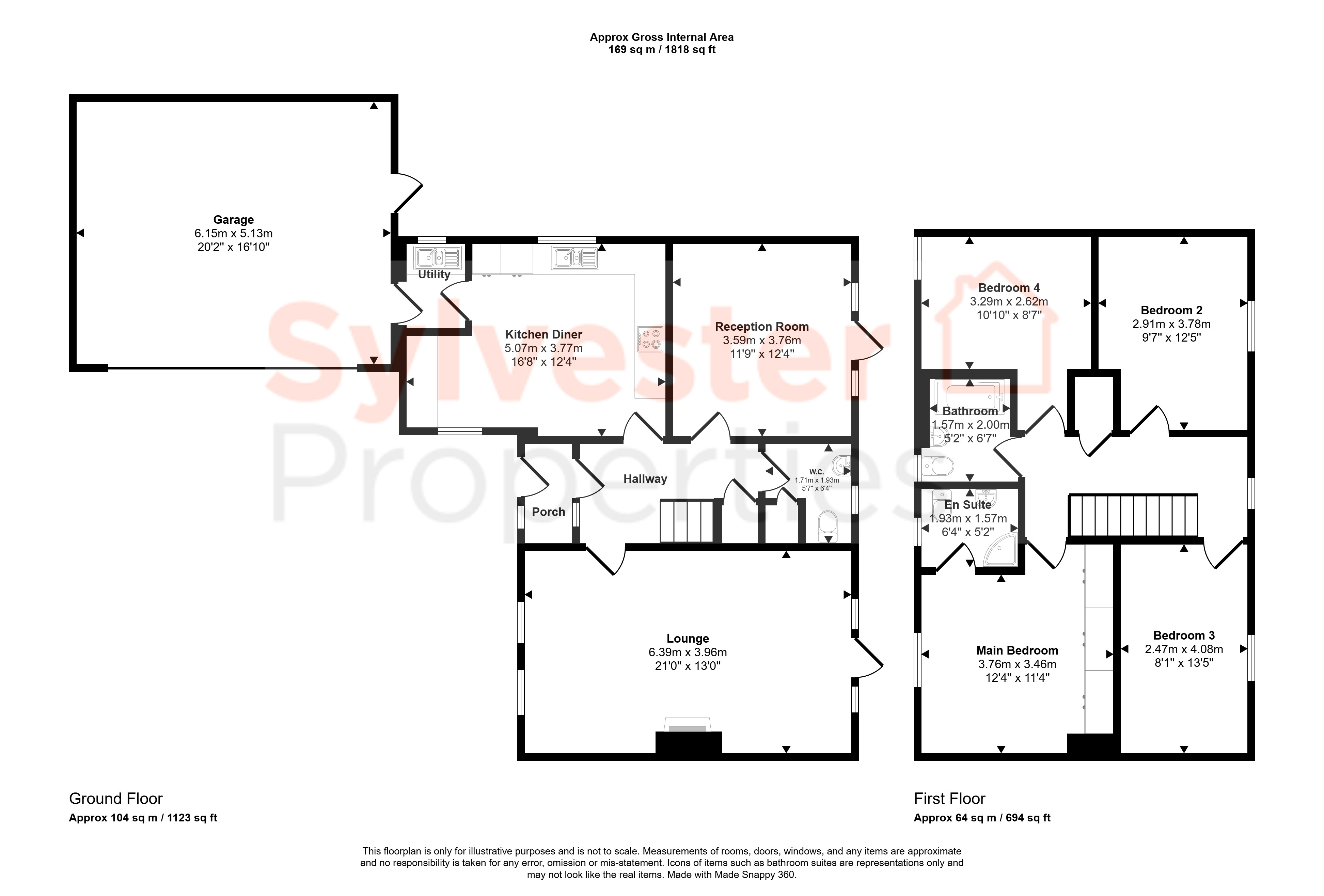30, Hunters Close, Consett floorplan