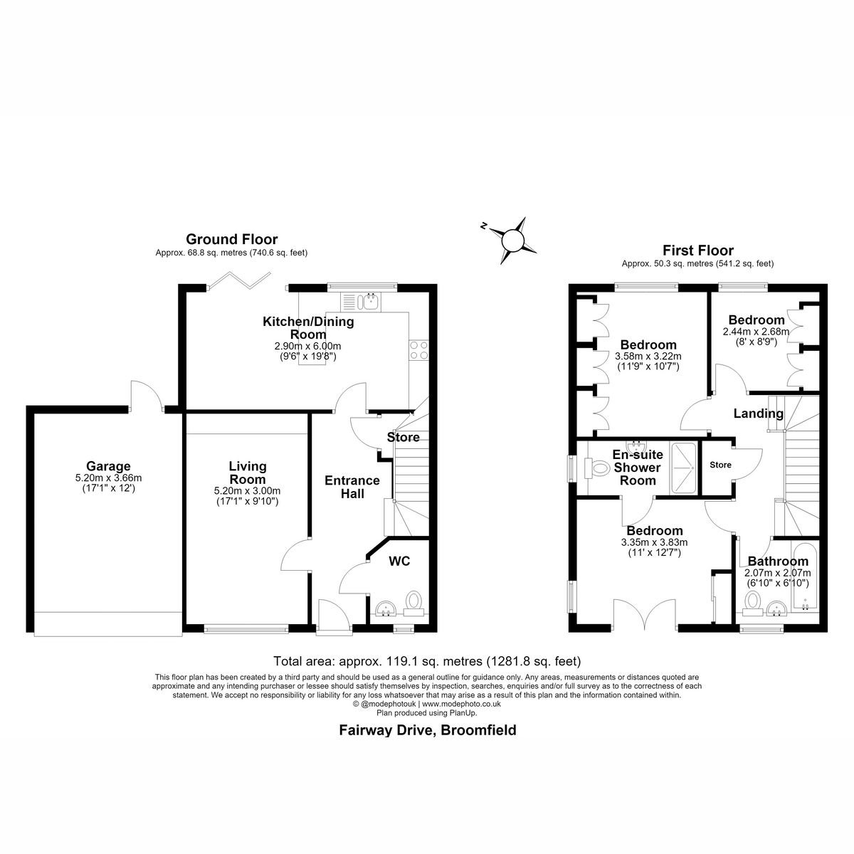 36, Fairway Drive, Chelmsford floorplan
