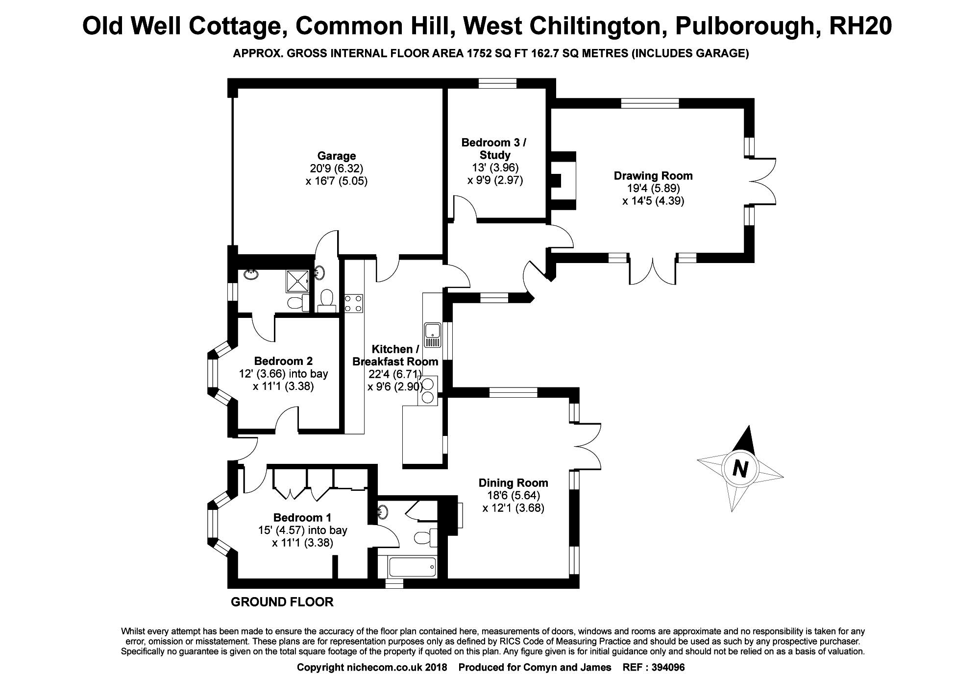 3 Bedrooms Detached bungalow for sale in Common Hill, West Chiltington, Pulborough RH20