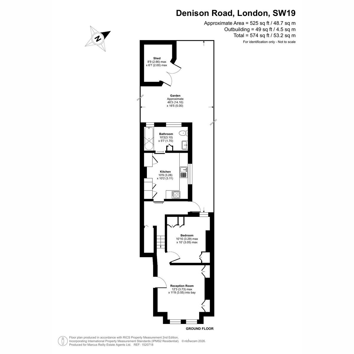 18a, Denison Road, London floorplan