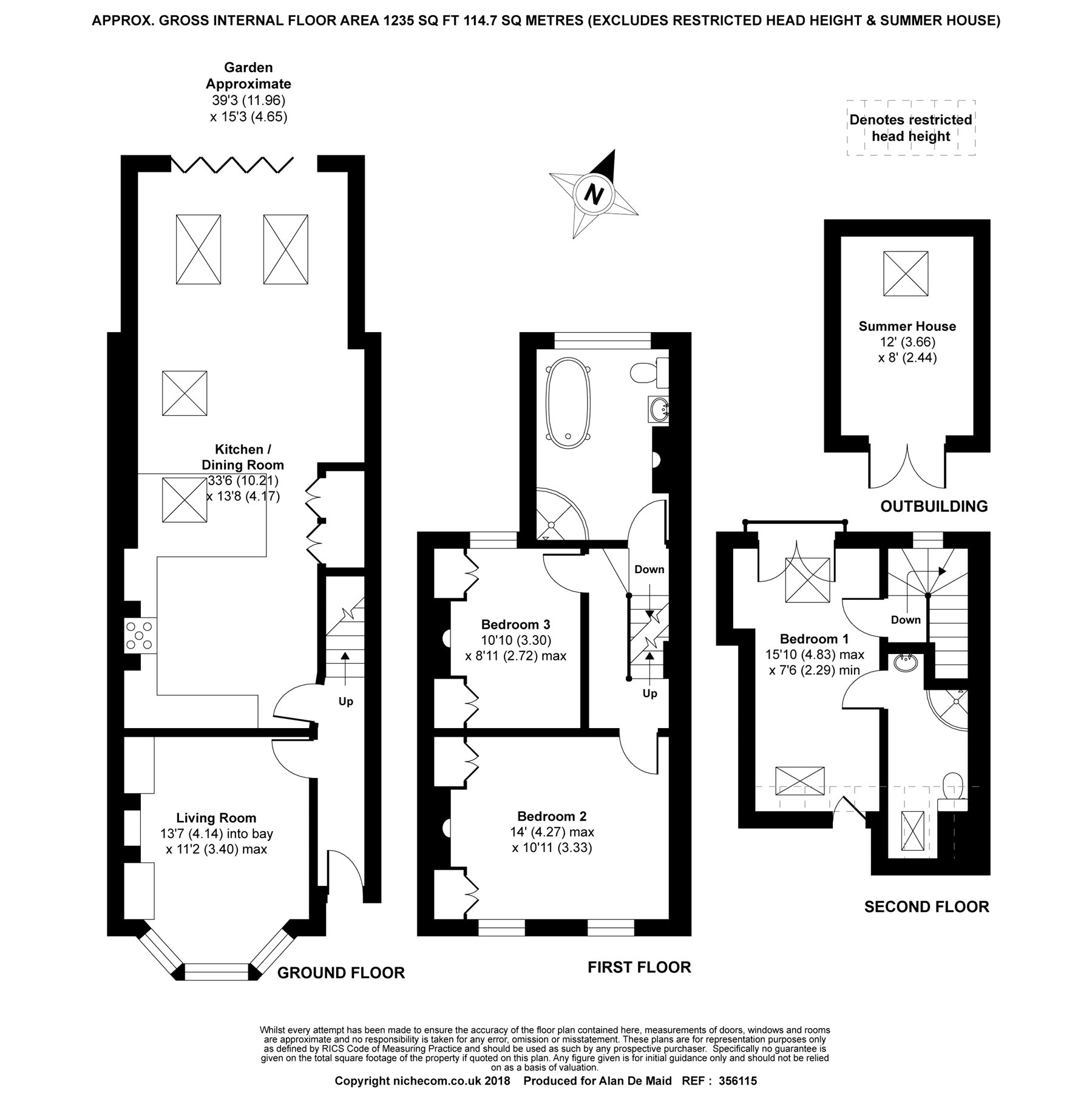 3 Bedrooms Terraced house for sale in Gladstone Road, Farnborough Village, Kent BR6