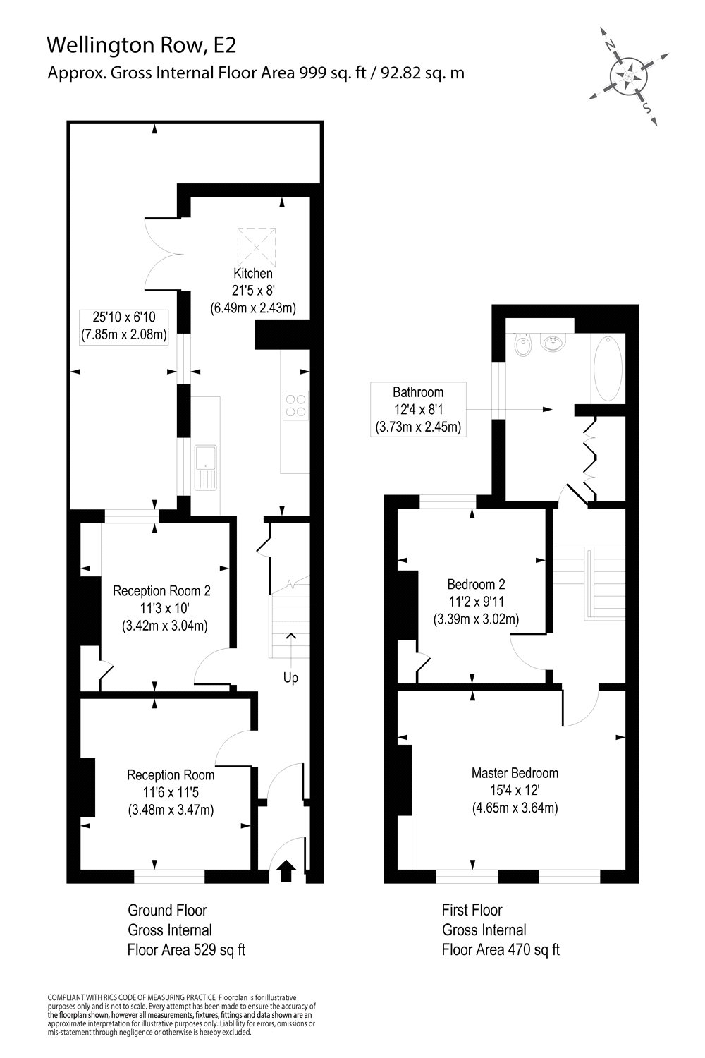 2 Bedrooms Terraced house to rent in Wellington Row, London E2