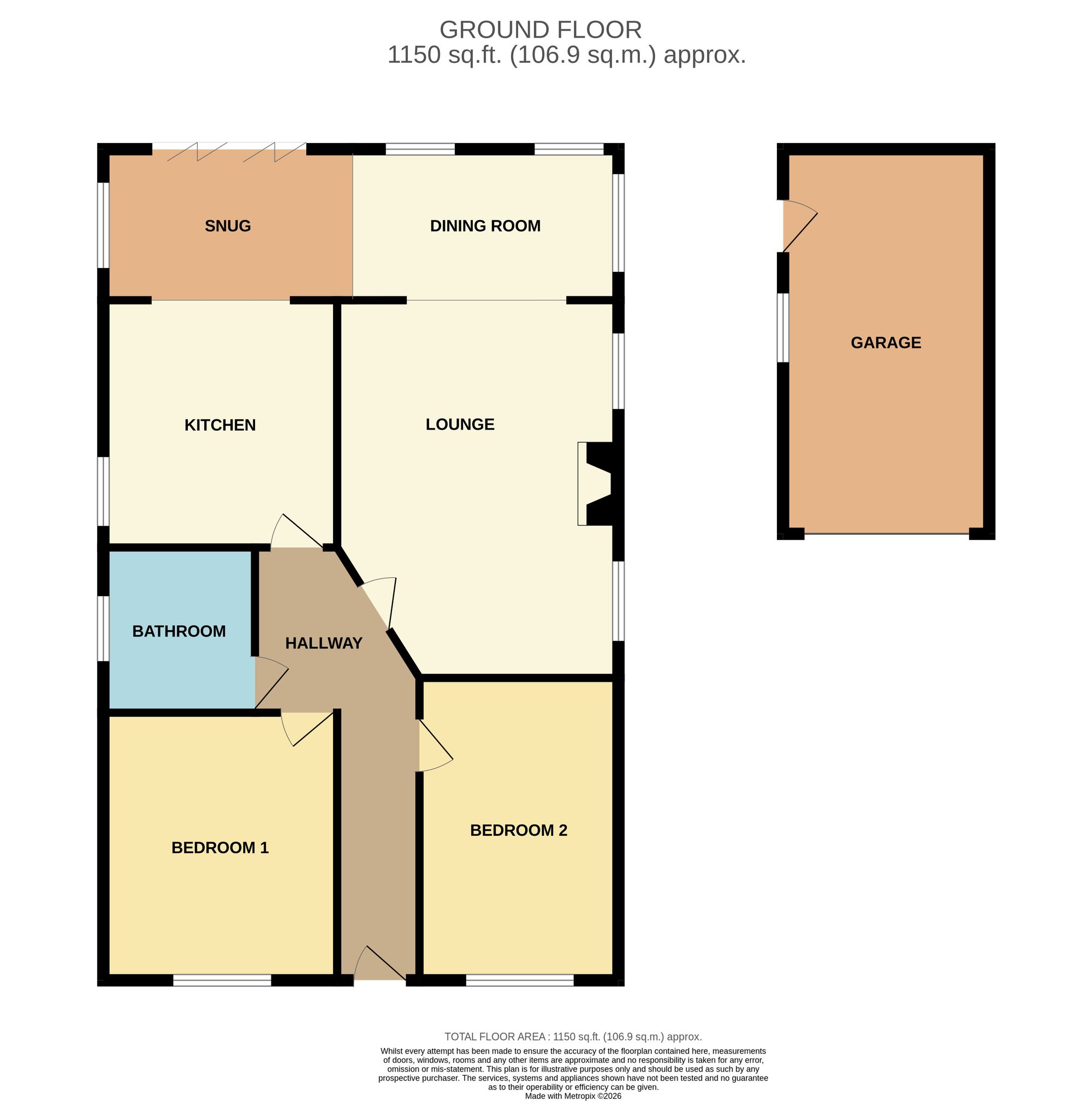14 Gap Crescent, Filey floorplan