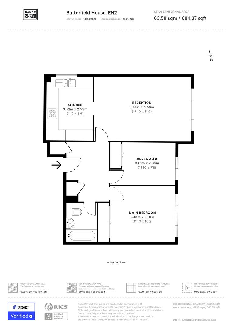 Bycullah Road, Enfield EN2, 2 bedroom flat for sale 61721237