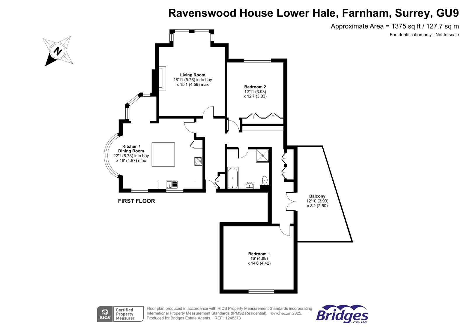 Flat 4, Ravenswood House,, Lower Hale, Surrey floorplan