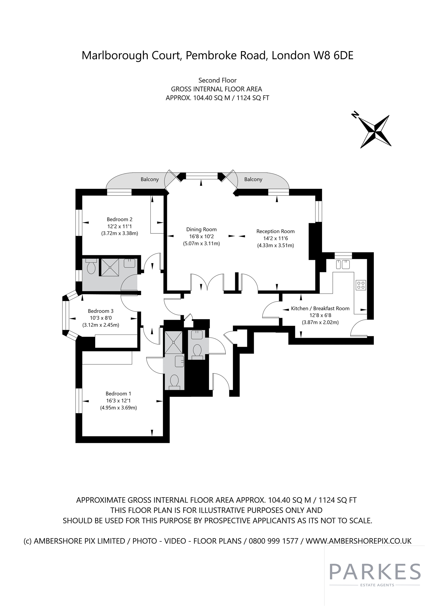 Flat 11, Marlborough Court,, Pembroke Road, London floorplan