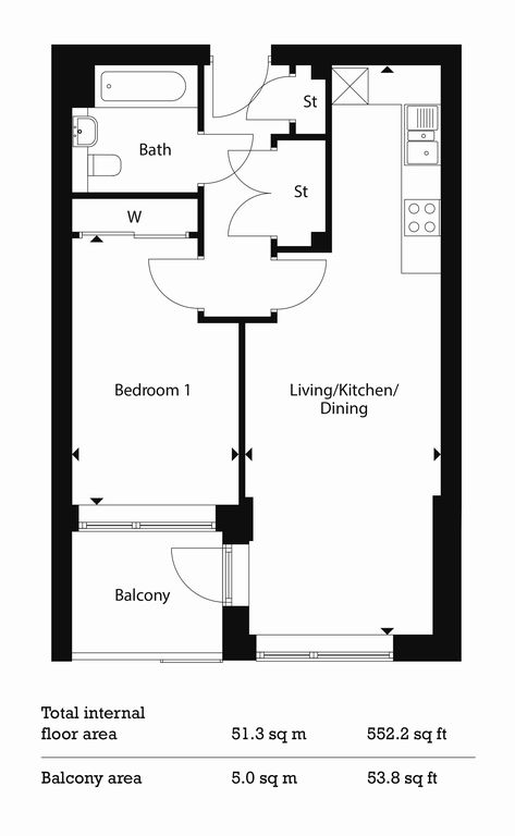 1 Bedrooms Flat to rent in Sailors House, 16 Deauville Close, Poplar, Poplar, London E14