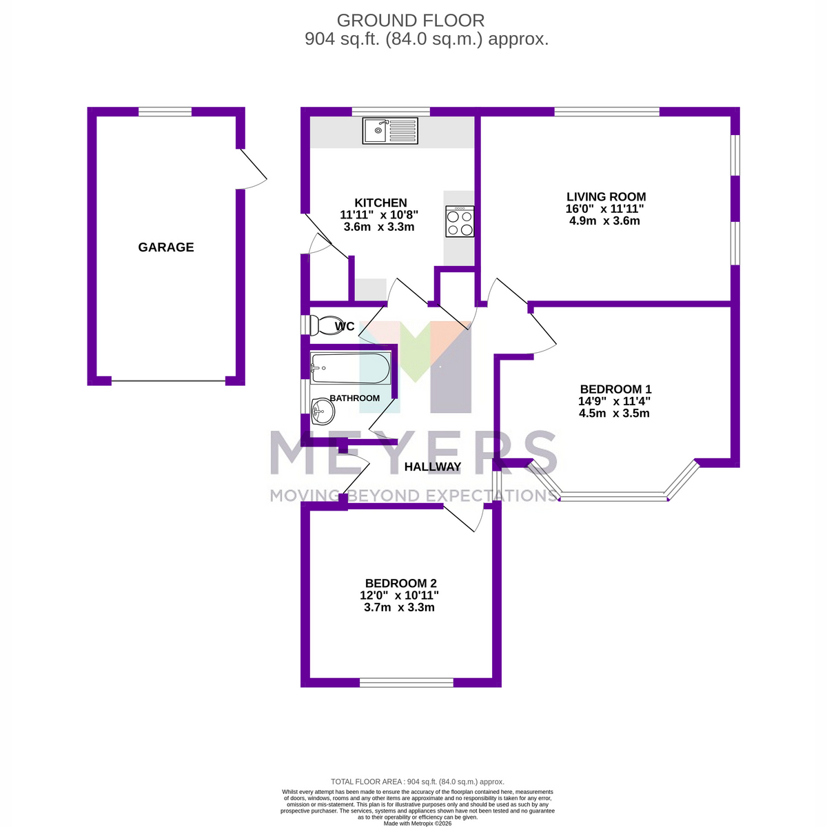 183, East Howe Lane, Bournemouth floorplan