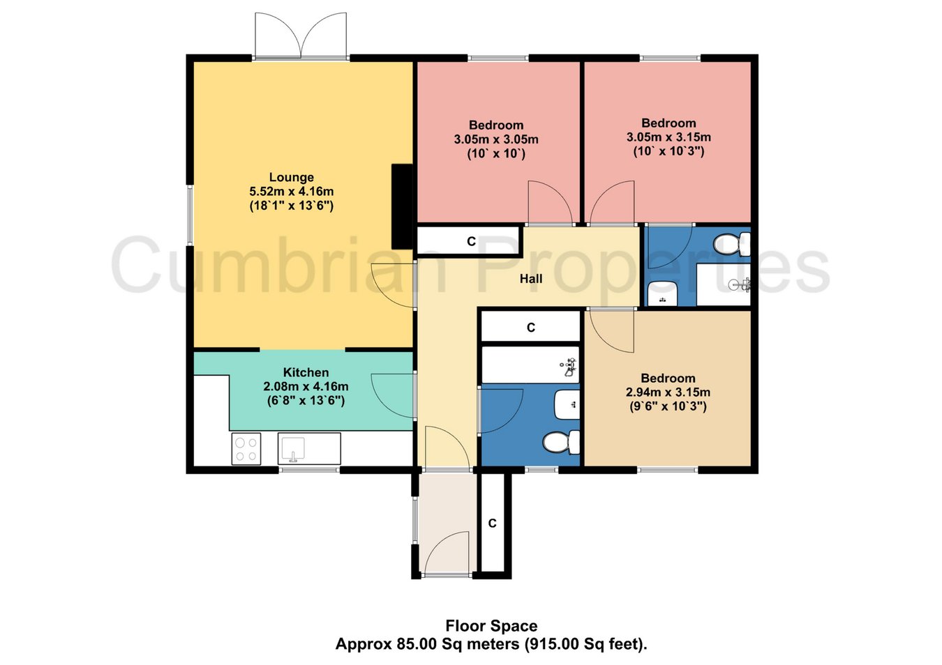 4, Barnside, Penrith floorplan
