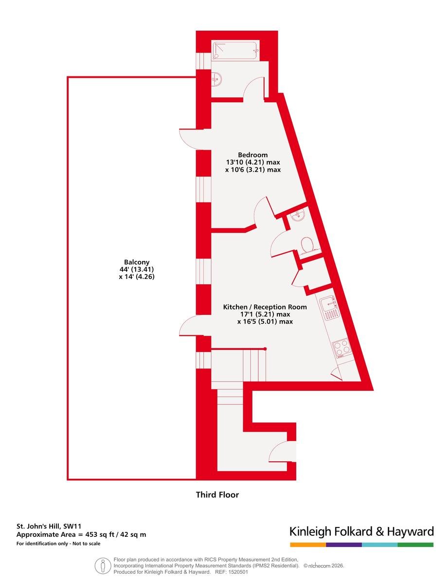 301, Lumiere Apartments, 58, St. John's Hill, London floorplan