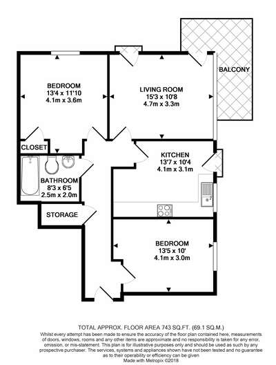 2 Bedrooms Flat for sale in Waterway Avenue, London SE13