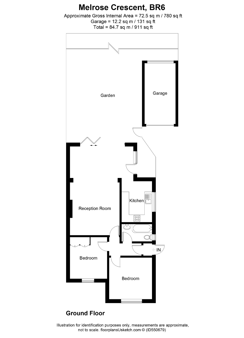 2 Bedrooms Semi-detached bungalow for sale in Melrose Crescent, Orpington, Kent BR6